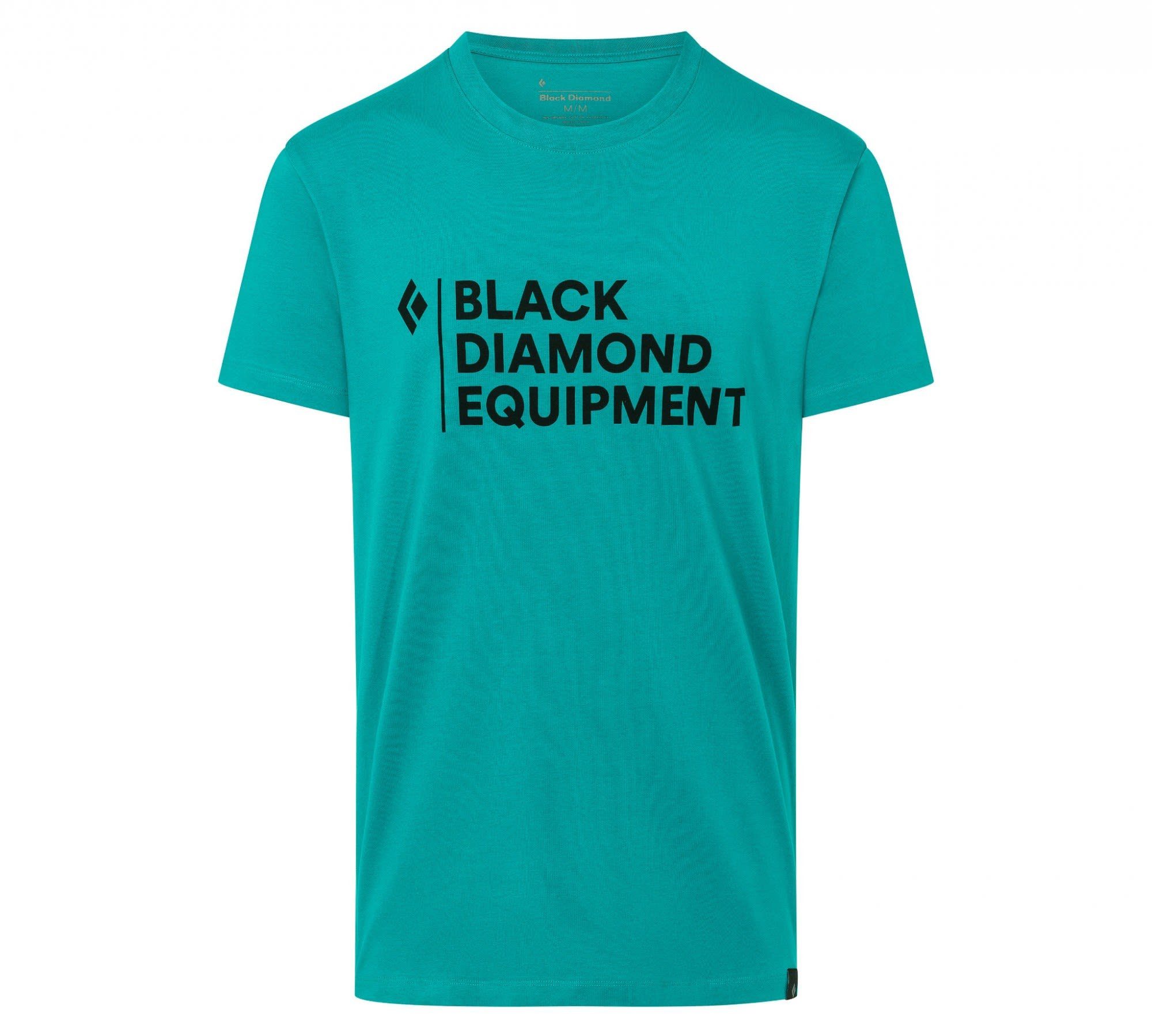 Black Diamond T-Shirt Black Diamond M Stacked Logo Tee Herren Teal