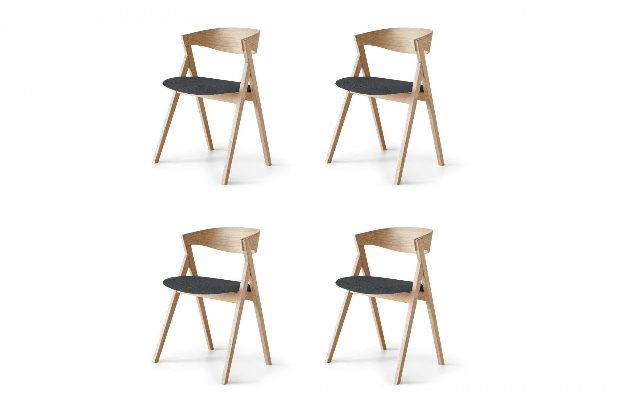 Stühle mit by cm Single/City, (Set, Hammel Einlegeplatten inkl. Ø130 Hammel Single Findahl/Basic 2 5-tlg), 4 Essgruppe Furniture und City Esstisch