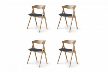 Hammel Furniture Essgruppe Findahl/Basic by Hammel Single/City, (Set, 5-tlg), mit Single Esstisch Ø130 cm inkl. 2 Einlegeplatten und 4 City Stühle