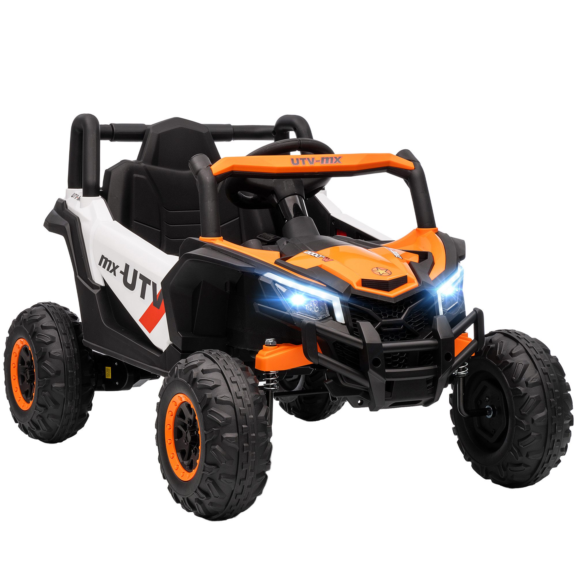 AIYAPLAY Elektro-Kinderauto Kinder Elektroauto 12V mit 2,4 GHz Fernbedienung, 2 Motor, Belastbarkeit 30 kg, (1-tlg), für Kinder 3-5 Jahre, Orange