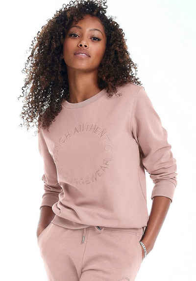 Bench. Loungewear Sweatshirt mit Logostickerei mit runder Logostickerei, Loungeanzug