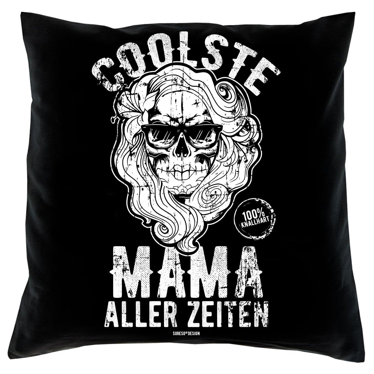 Vatertag Muttertag Geschenk Zeiten Coolster mit Papa Mama navy-blau aller Zeiten Kissen-Set Soreso® Dekokissen Urkunden, aller Coolste