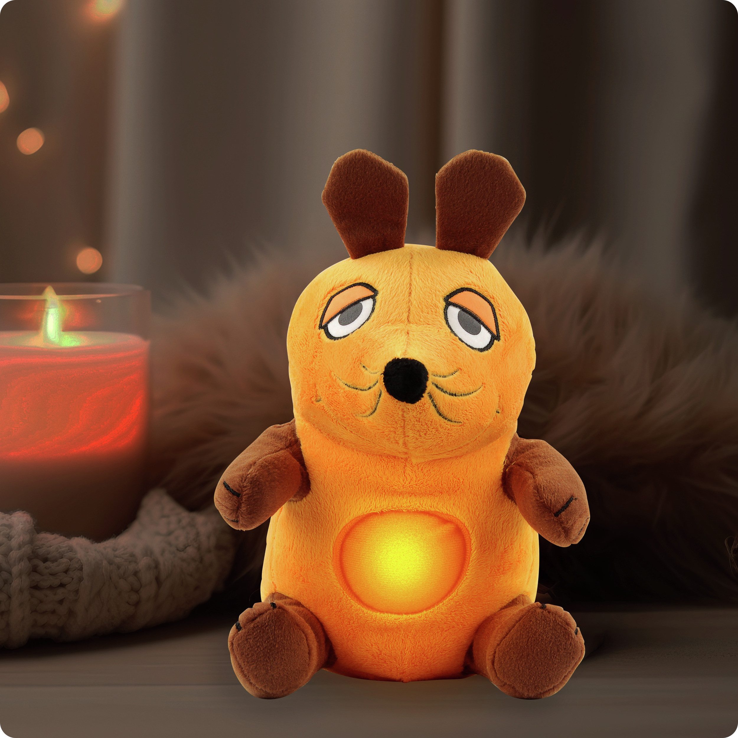 ANSMANN AG LED Nachtlicht LED Nachtlicht Maus Kuscheltier inkl. Batterien & Musik Funktion