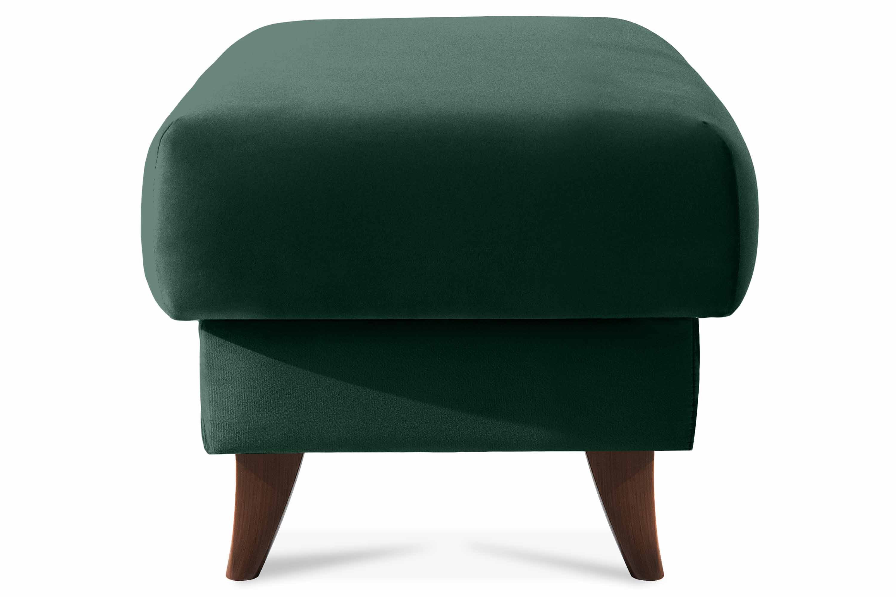 KONSIMO® Fußhocker Sitzhocker mit Stauraum GUSTAVO, hergestellt in der EU, handgefertigt, braun Füße, Polsterhocker, Elegant