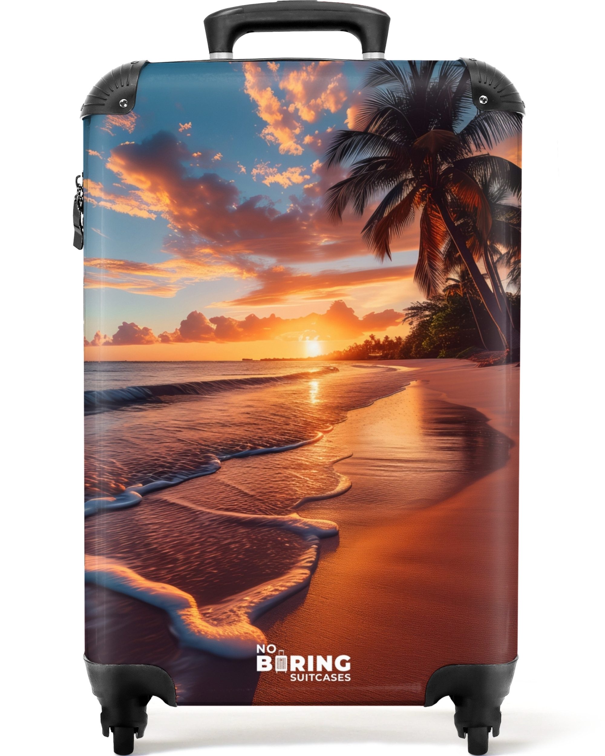 NoBoringSuitcases.com© Hartschalen-Trolley Strand bei Sonnenuntergang 55x35 günstig online kaufen
