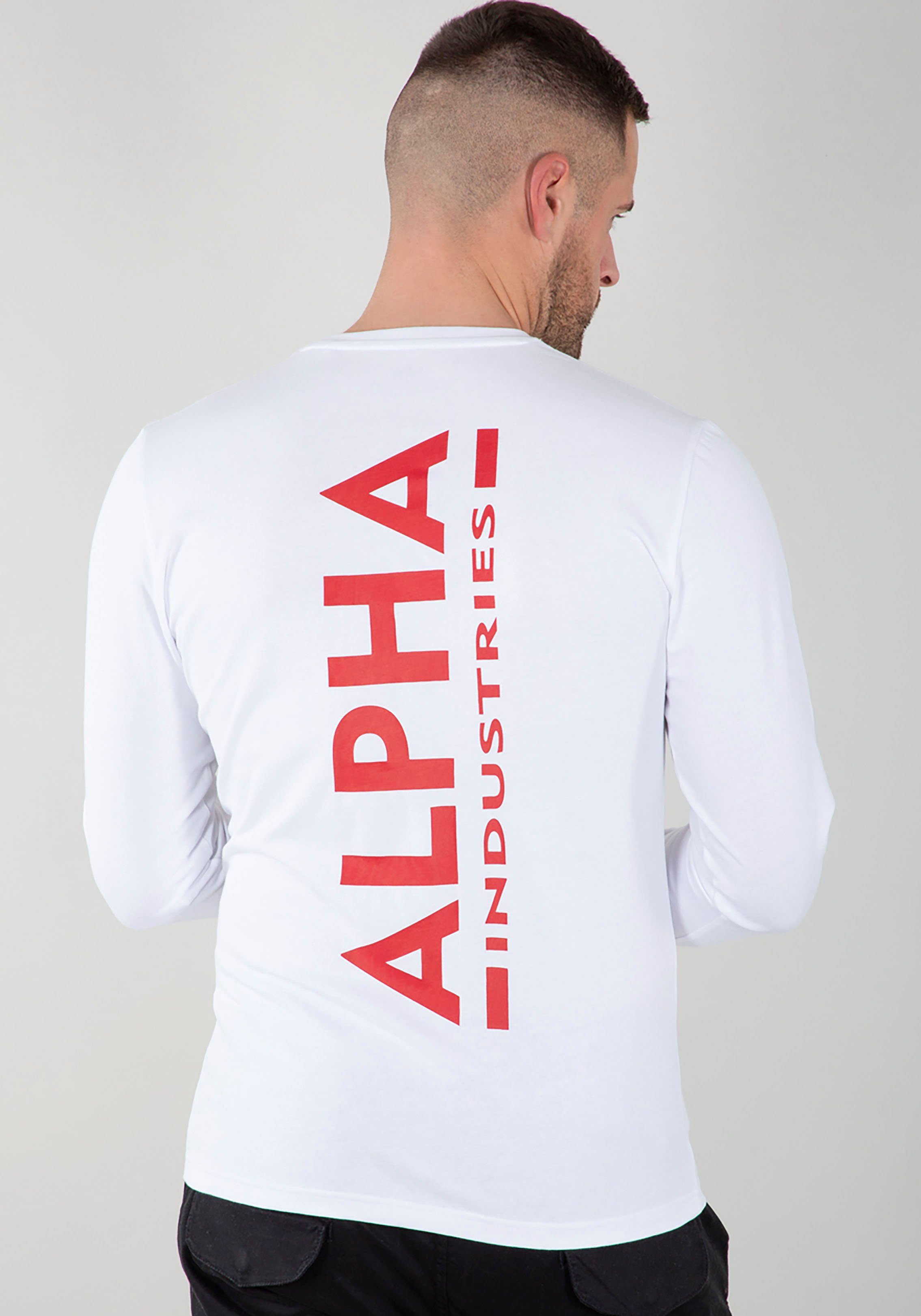 white Alpha Print Industries Back L Langarmshirt