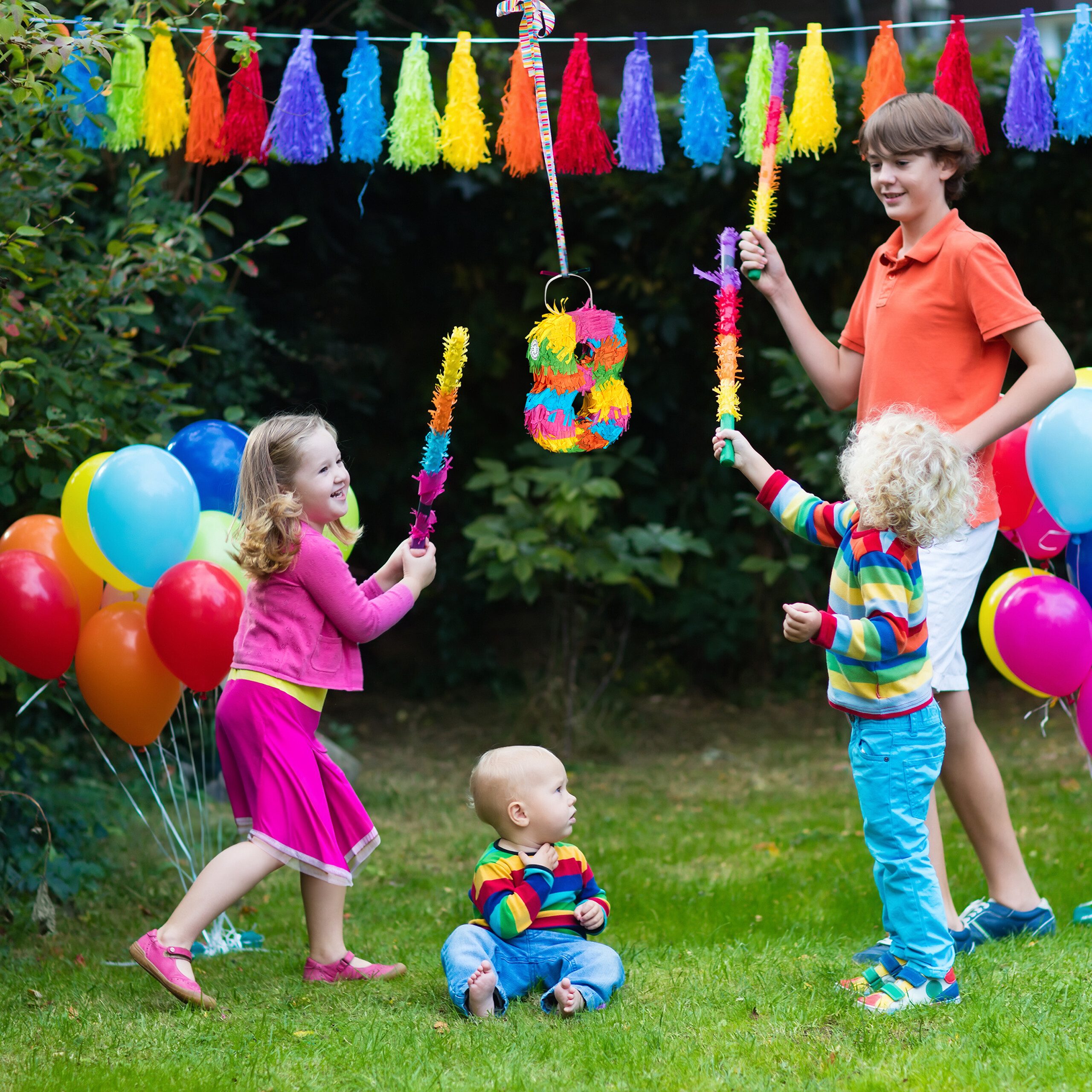 relaxdays Pinata Mini Pinata Zahl 8