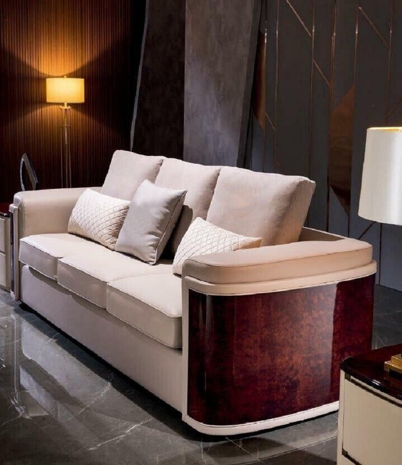 JVmoebel Sofa Ledersofa Couch Sitzer Design Modern Wohnlandschaft Sofa, Europe 3 Made in