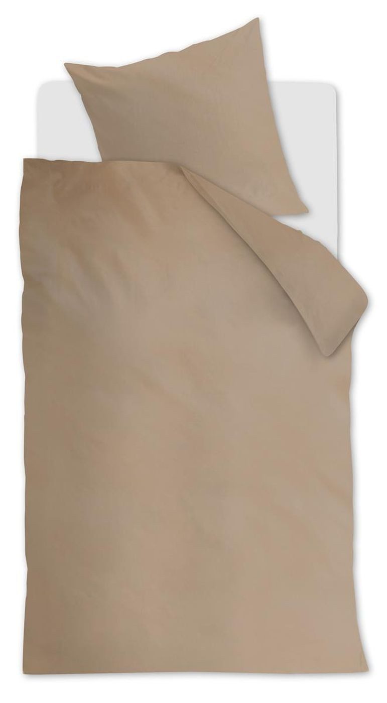 Bettwäsche Cotton Uni_Khaki_DE_UV_135x200 1 Bettbezug, 1 Kissenbezug 135 x 200 cm, Ambiante, 2 teilig, Bettbezug Kopfkissenbezug Set kuschelig weich hochwertig