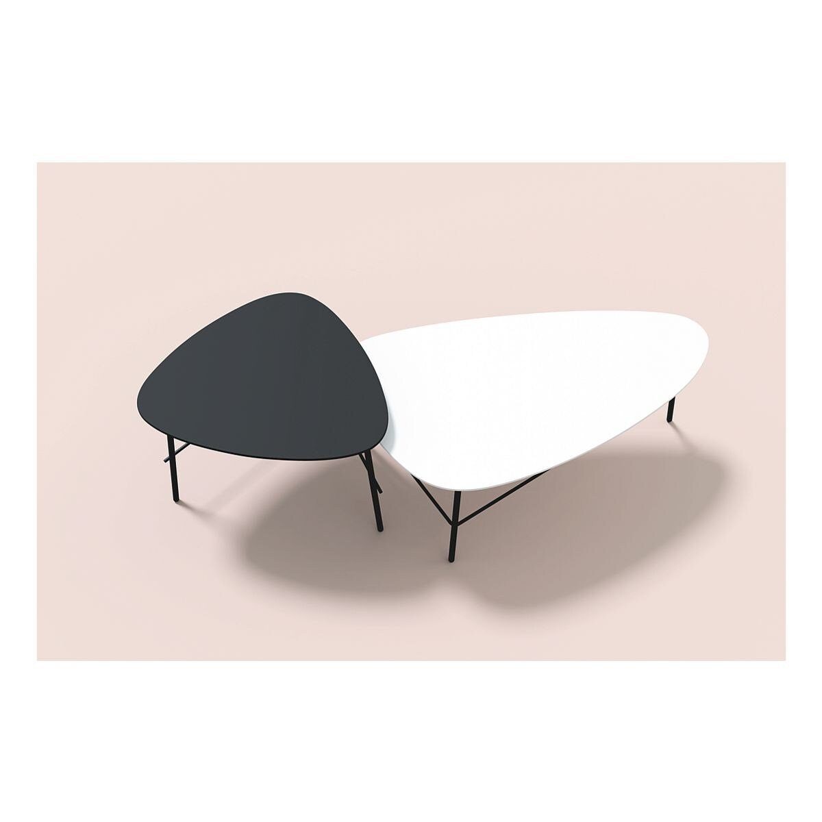 meet Beistelltisch Lazy, Breite 50 cm, mit lackierter Tischplatte