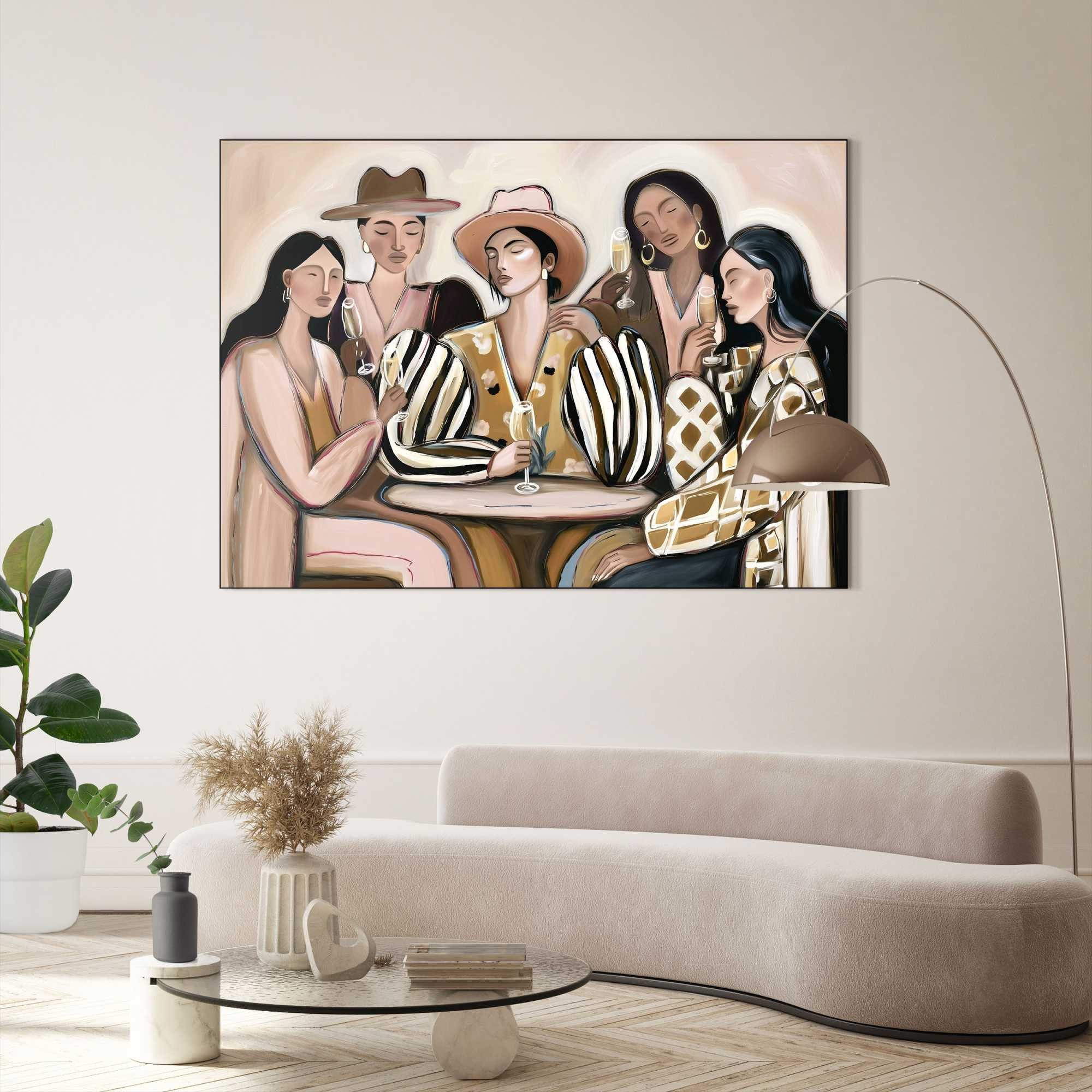 Reinders! XXL-Wandbild Gute Gesellschaft, Menschen (1 St), Küche - Beige - MDF - Frauen - 140x100 cm