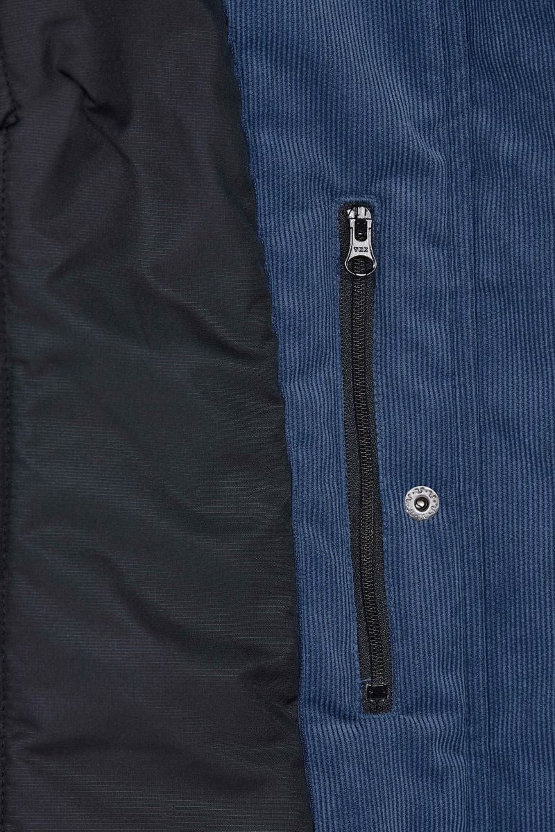 Elkline Wintermantel Glasgow Cord (winddicht, wasserdicht, warm) blau Damen