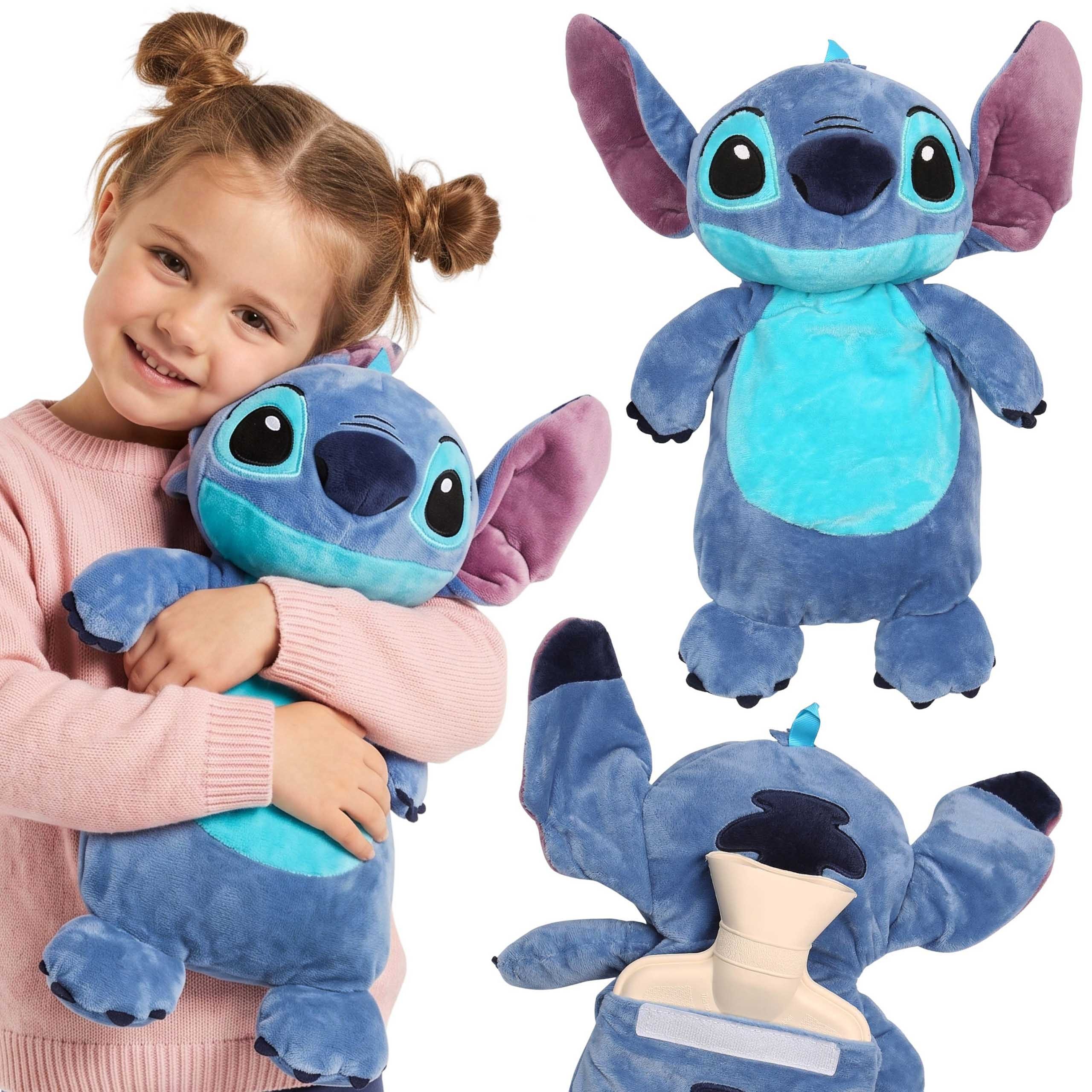 Sarcia.eu Wärmflasche DISNEY Stitch Wärmflasche mit Plüschbezug, 750 ml, Maskottchen-Design