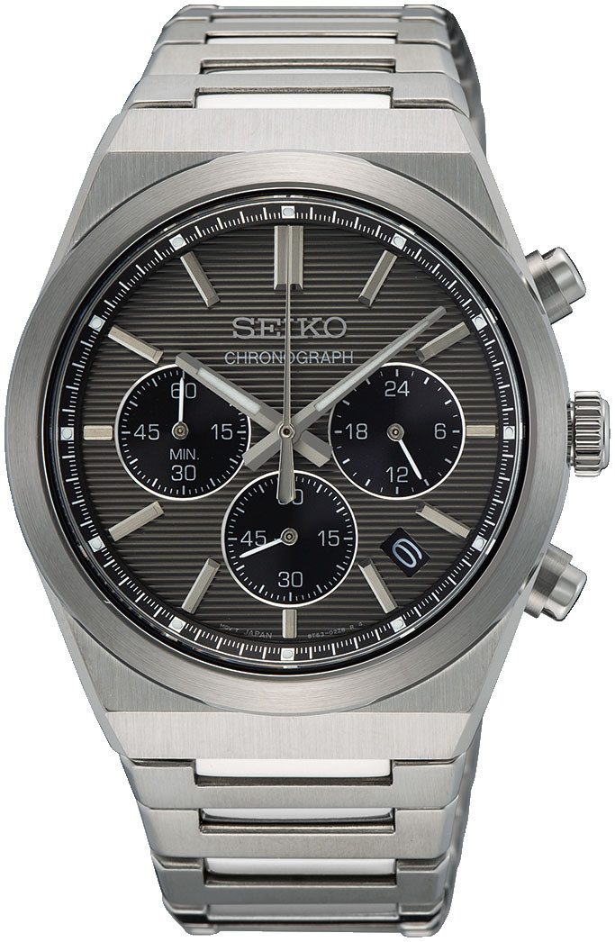 Seiko Chronograph SSB455P1, Quarzuhr, Armbanduhr, Herrenuhr, Damenuhr, Stoppfunktion, Datum