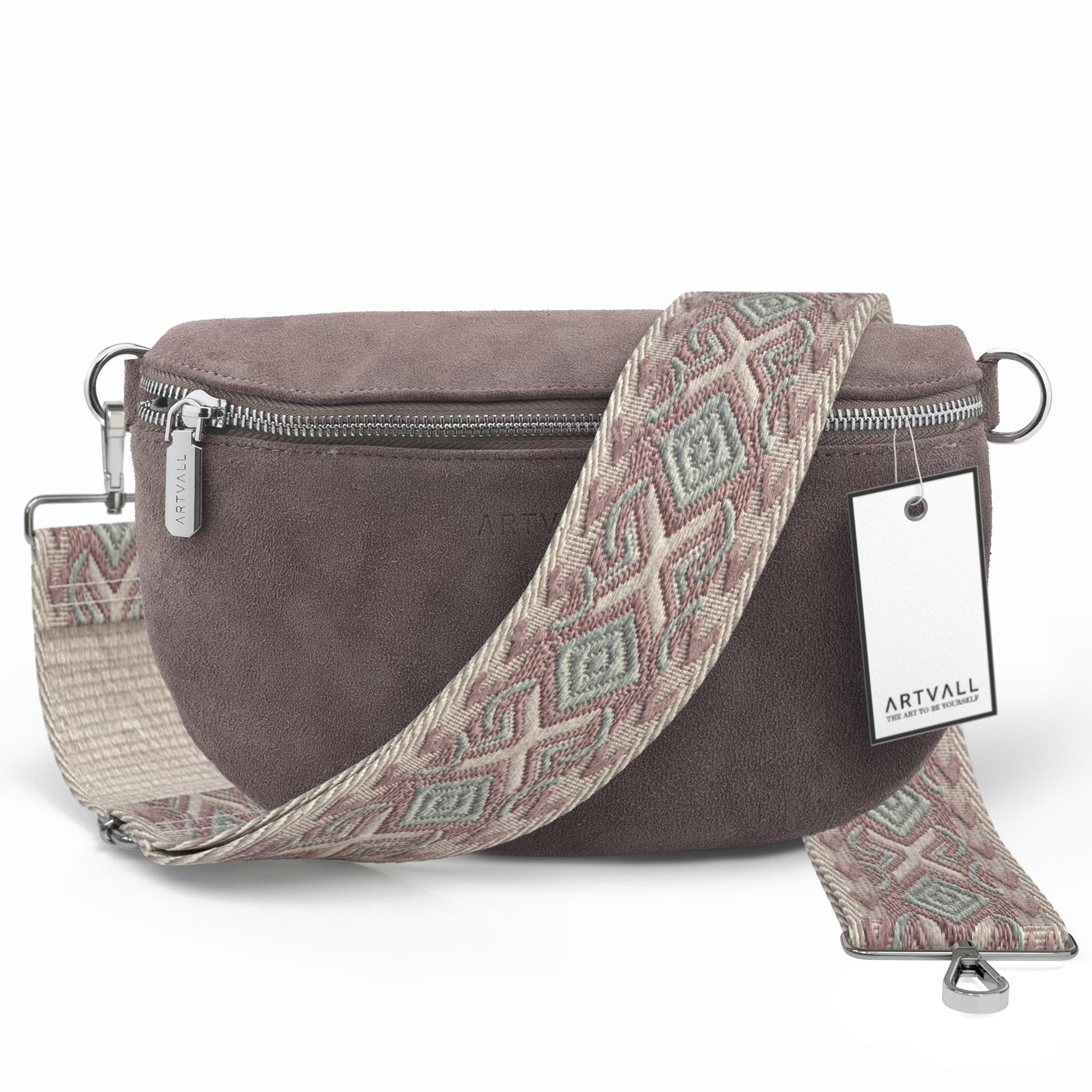 ARTVALL Umhängetasche Wildleder Handtasche Brusttasche Crossbody Lila (Tasc günstig online kaufen
