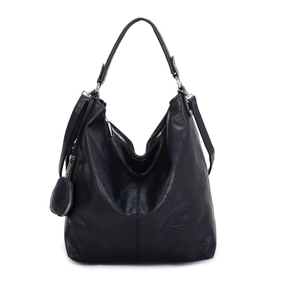 ITALYSHOP24 Schultertasche XXL DAMEN TASCHE SHOPPER Hobo Cross Bag Reisetasche Umhängetasche, LEDER OPTIK, große Tasche für Sport Schule Reise Freizeit Urlaub