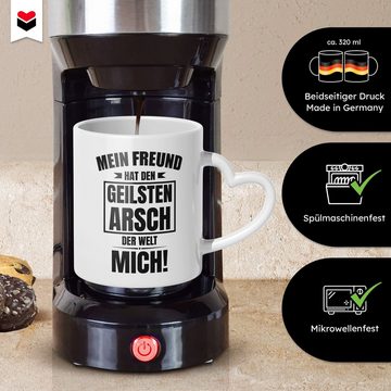 22Feels Tasse Freundin Jahrestag Geschenk Sie Valentinstag Frauen 1 Jahr Kaffeetasse, Keramik, Made In Germany, Spülmaschinenfest, Herzhenkel