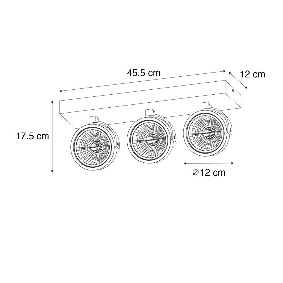 Qazqa LED Aufbaustrahler Go, ohne Leuchtmittel, Warmweiß, QAZQA Aufbau­spot, g9, Bronze, Aluminium, Design