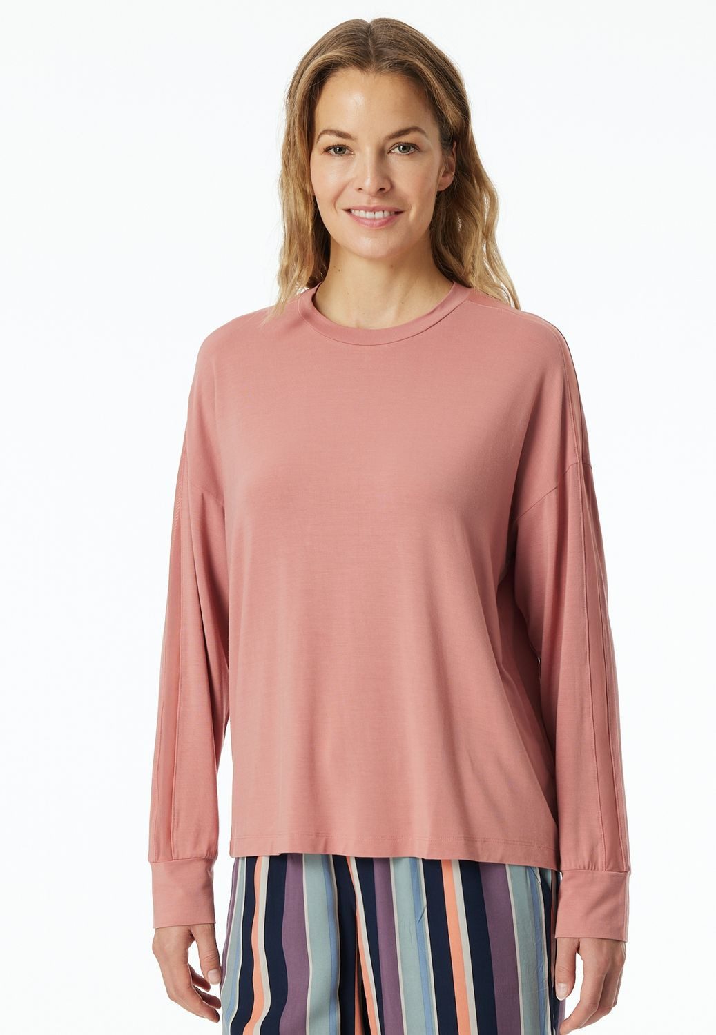 Schiesser Longsleeve Mix+Relax Rundhals, langarm, Mesh-Einsätze, Modal