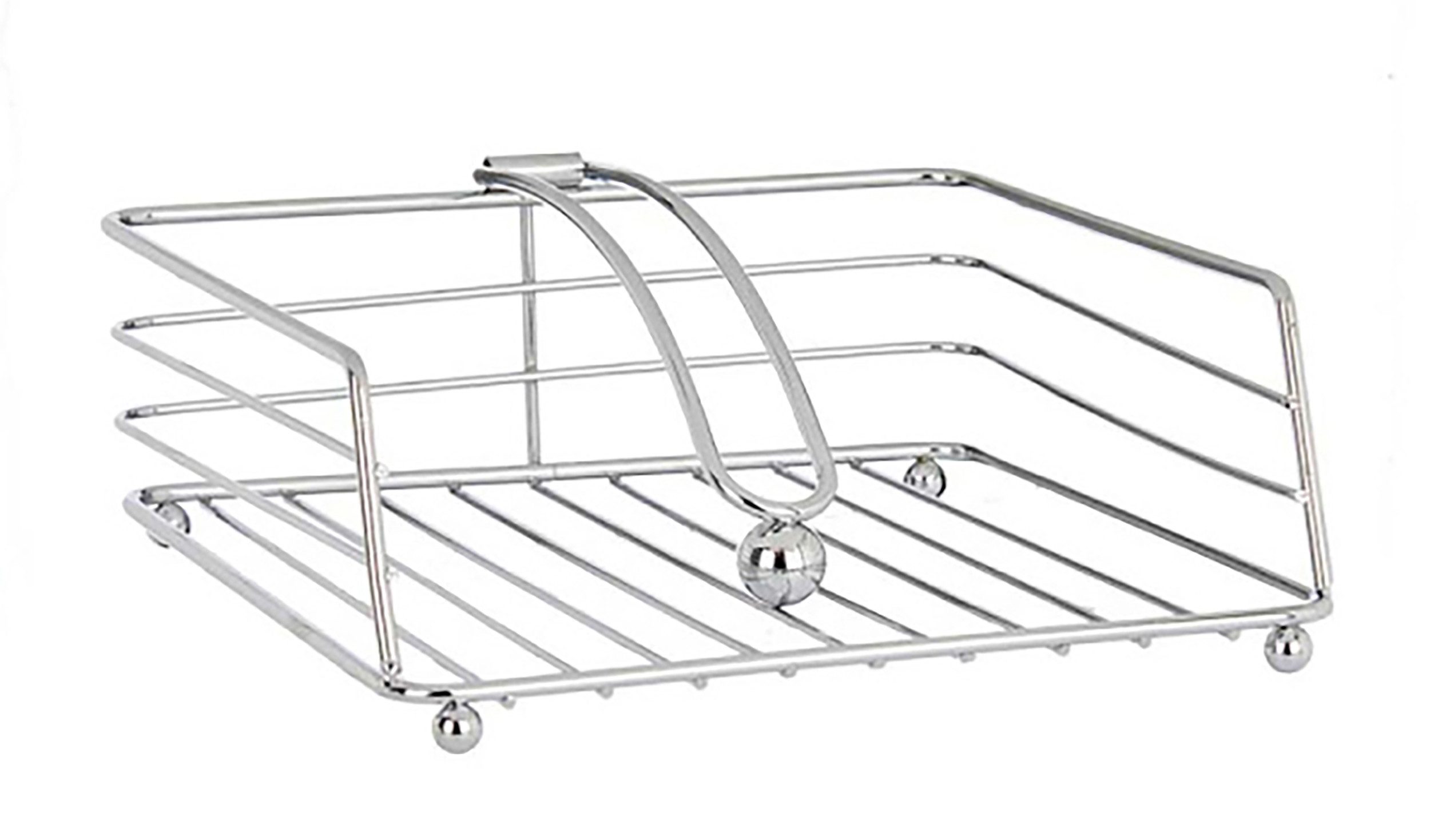 KINVARA Serviettenhalter SERVIETTENHALTER 19x19cm Chrom aus Metall Serviettenspender 61, Metall, Serviettenständer Serviettenbox Serviettenablage Serviettenkorb
