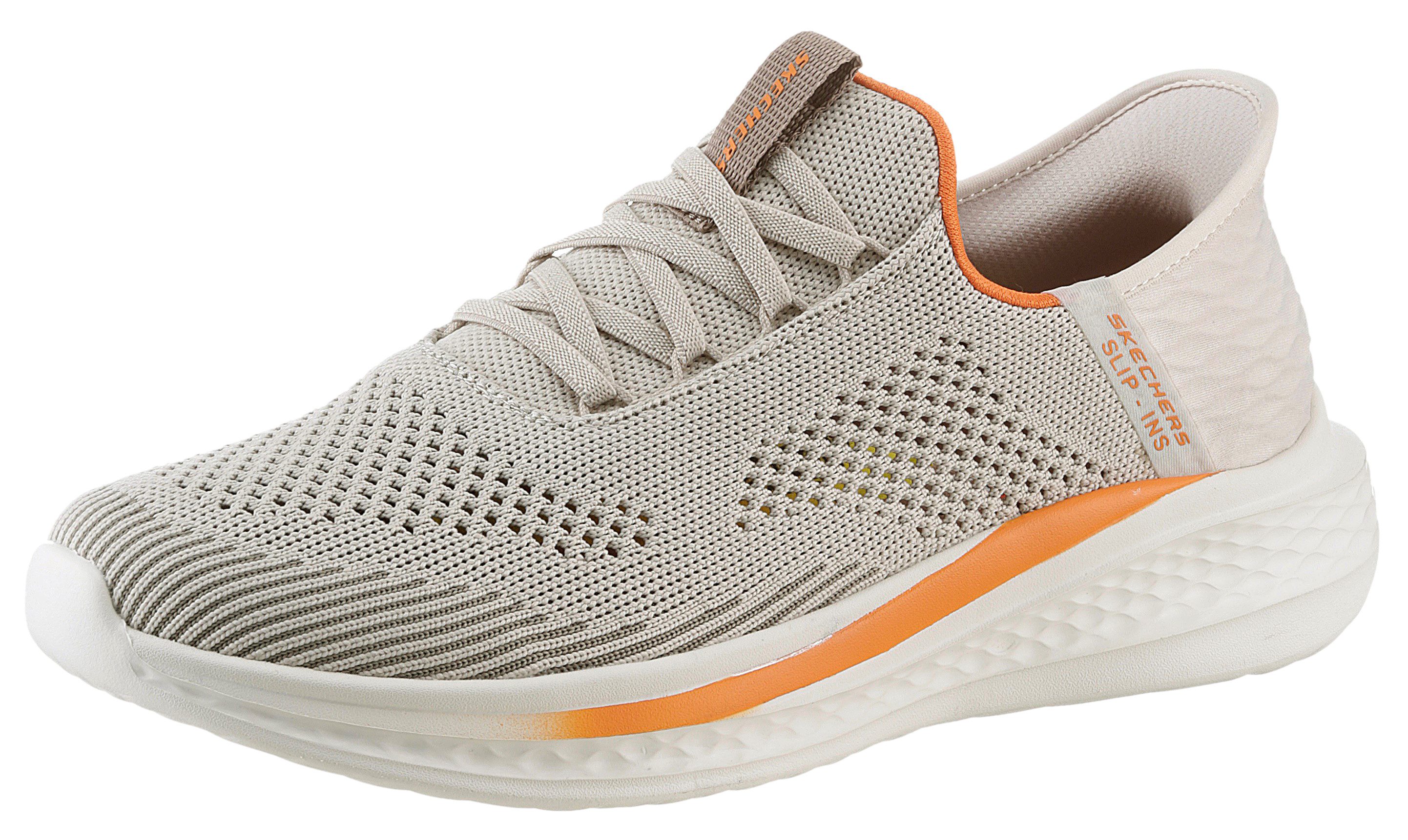 Skechers SLADE-QUINTO Slip-On Sneaker, Slipper, Freizeitschuh mit dezenten Kontrastbesatz