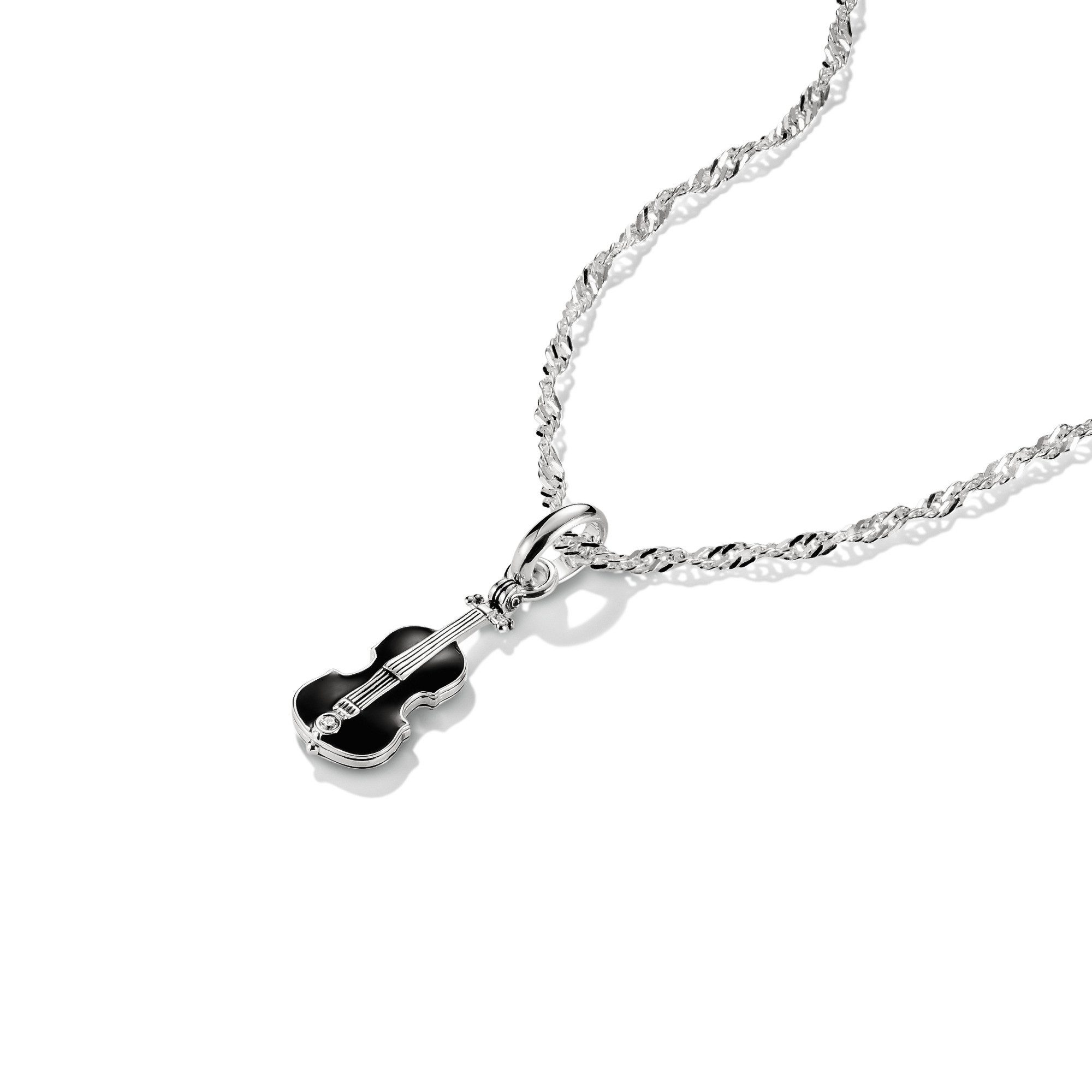 THOMAS SABO Kette mit Anhänger THOMAS SABO x WEDNESDAY Cello-Design Kette, mit Zirkonia (synth)