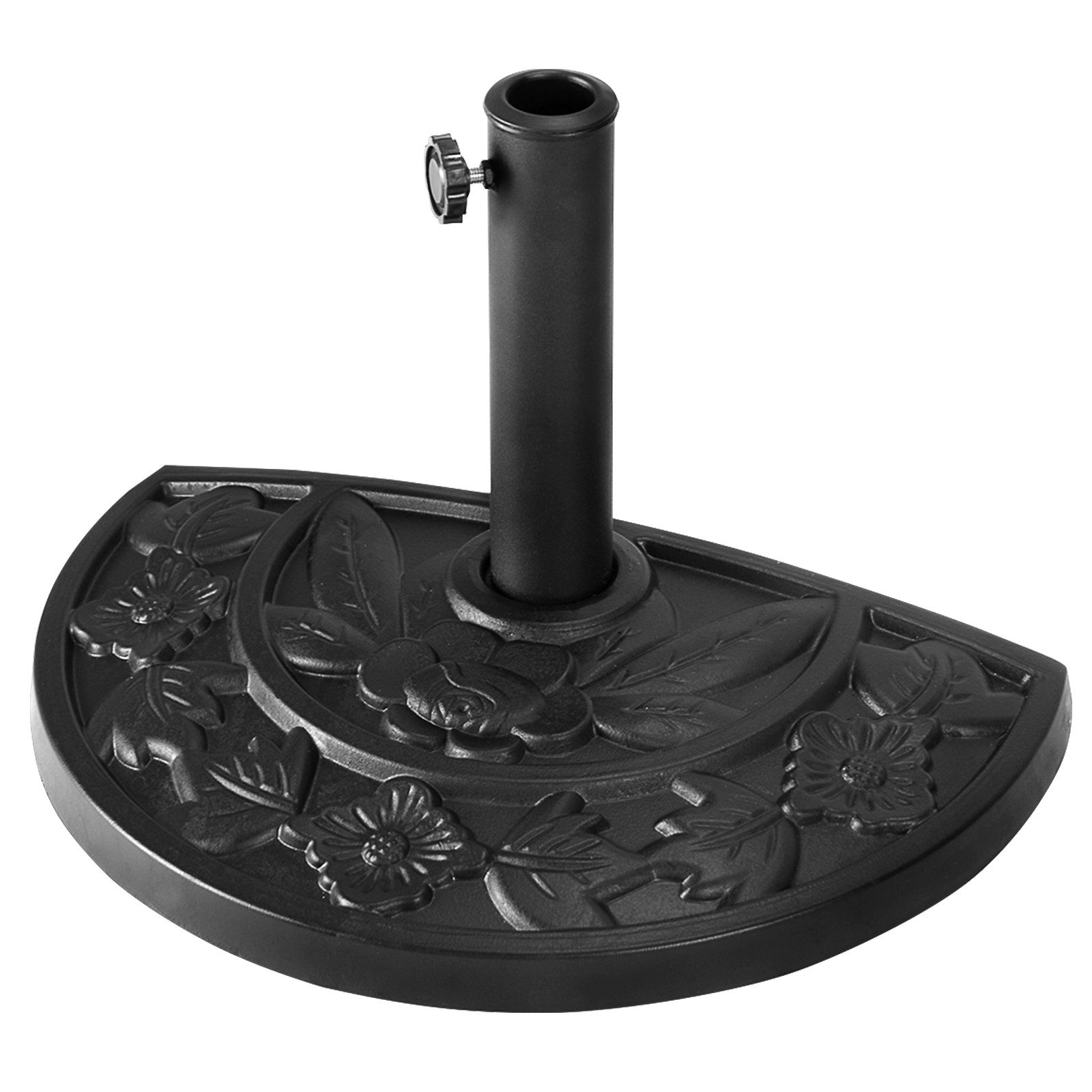 KOMFOTTEU Schirmständer Sonnenschirmfuß, Halbkreisförmiges,schwarz