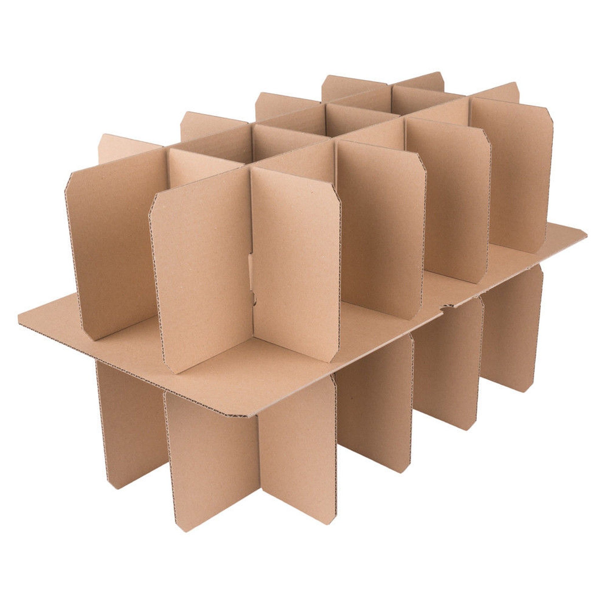 BB-Verpackungen Umzugskarton Gläserkarton inkl. Einsatz für 30 Gläser, 2-wellig, 600 mm x 330 mm x 340 mm, 5 Stück