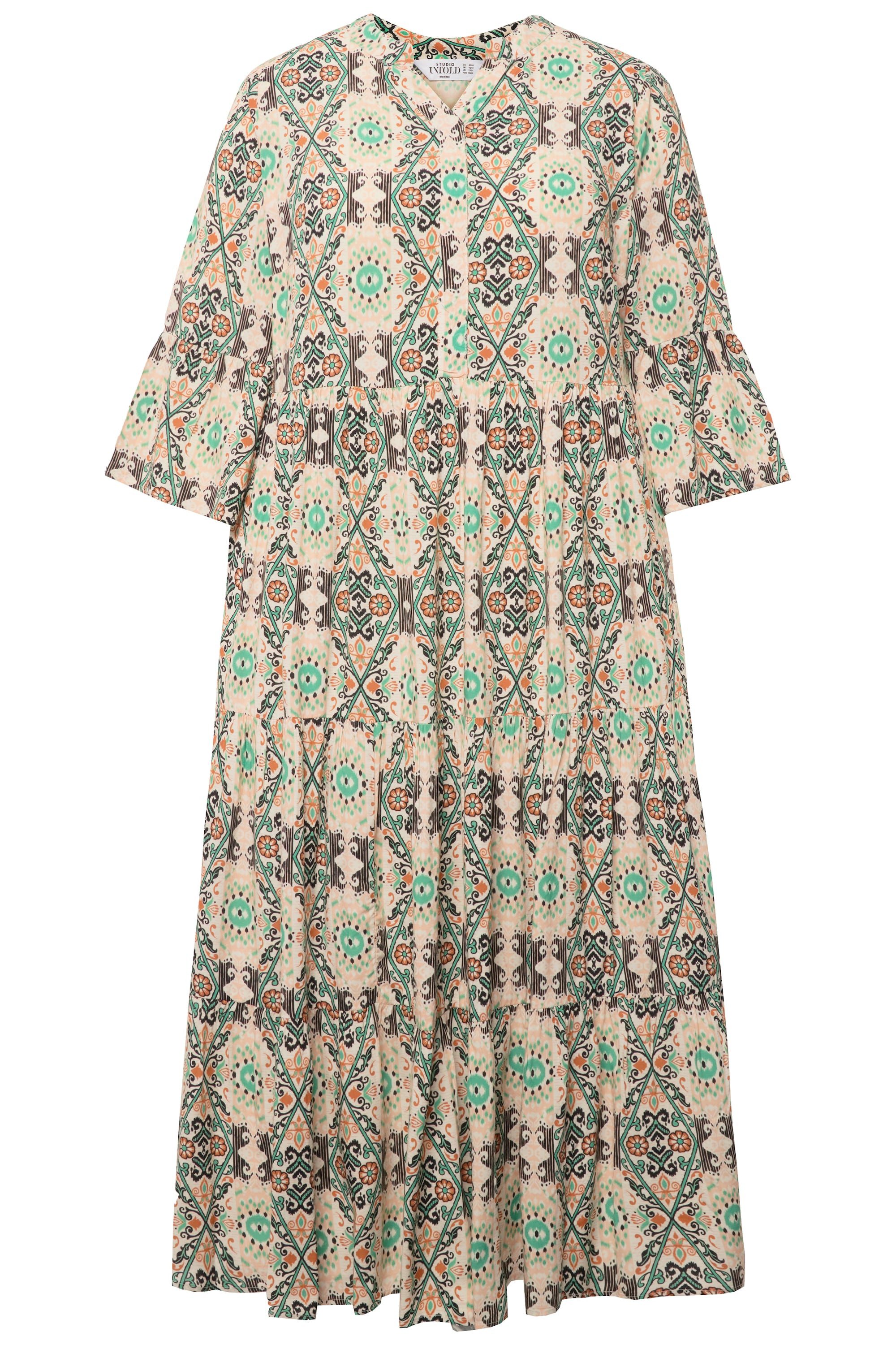 Studio Untold Maxikleid Maxikleid A-Line Boho-Print günstig online kaufen