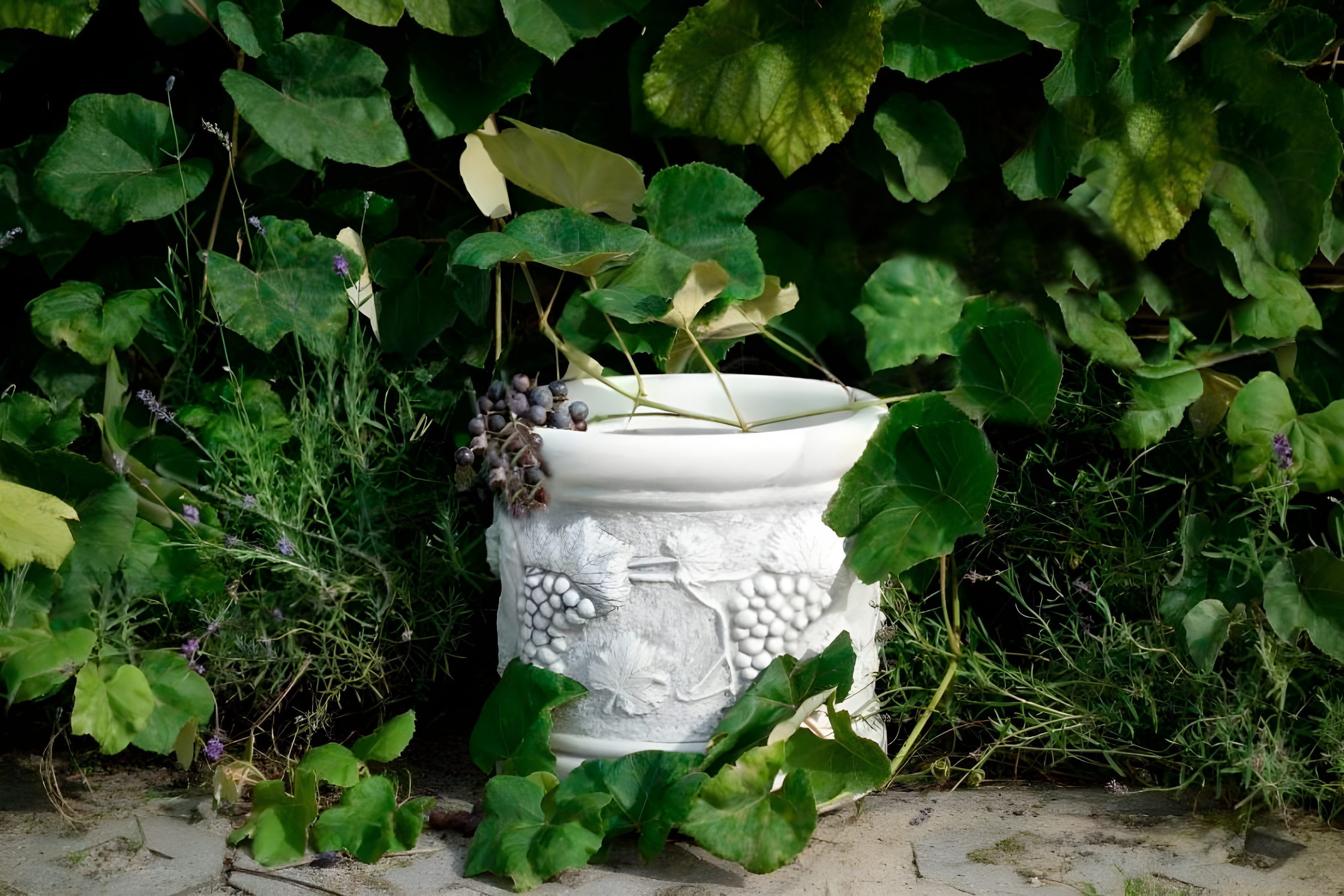 Xlmoebel Pflanzkübel Große Steindekoration für den Garten - Blumenkasten XXL mit Blumenvase (Artikel s104104), Hergestellt in Europa