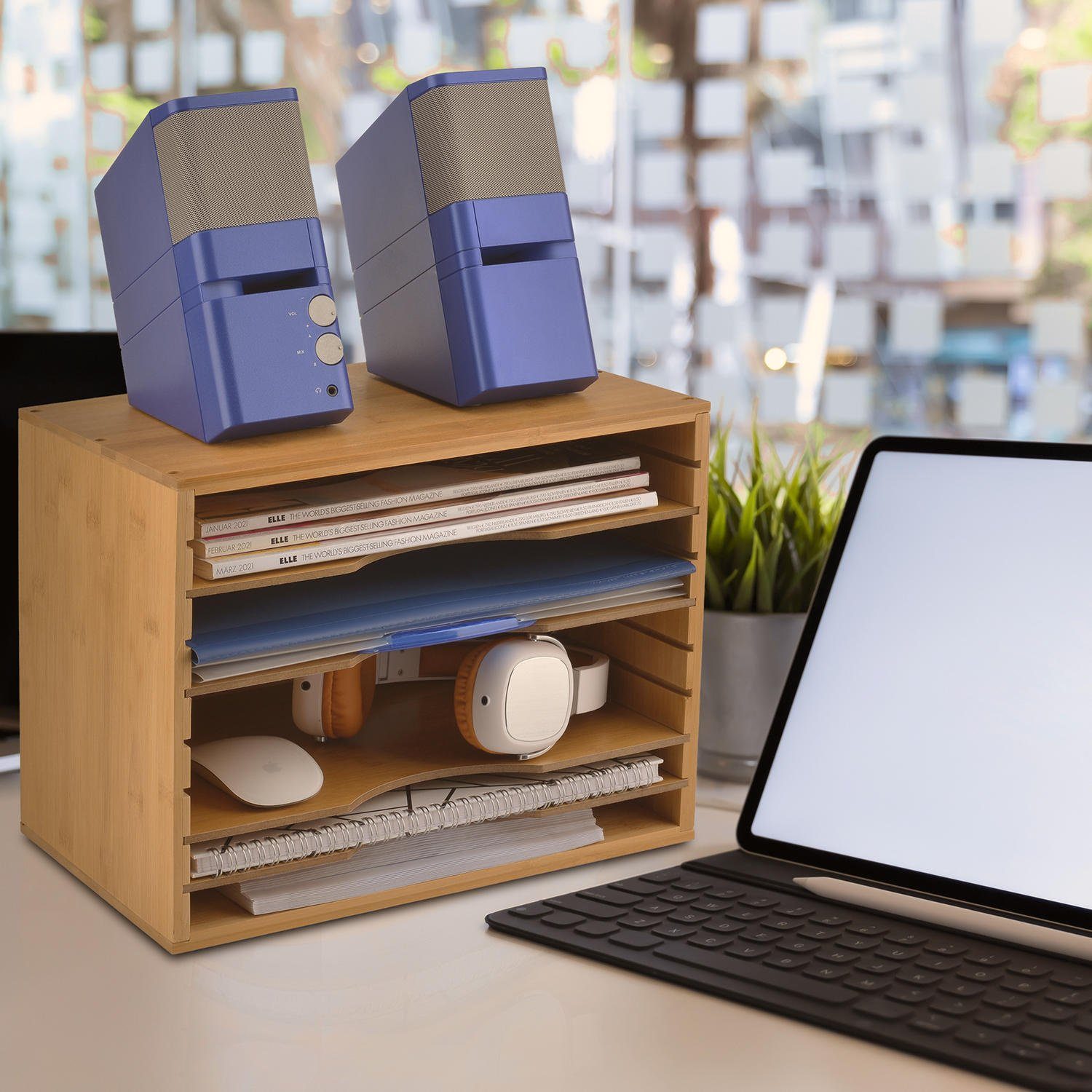 Goods+Gadgets Ablageregal okumentenablage Schreibtisch-Organizer Papierabla günstig online kaufen