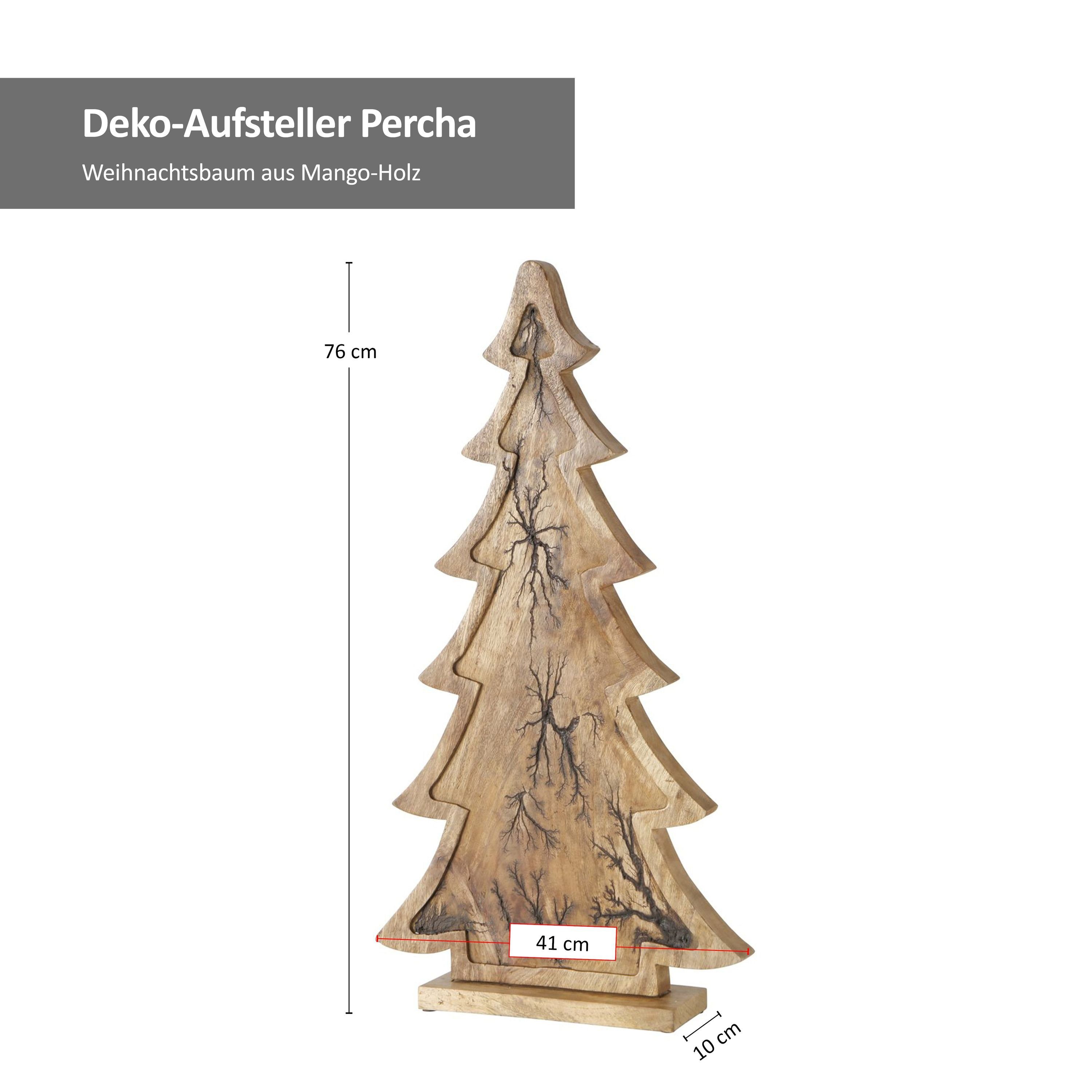 Deko-Aufsteller BOLTZE H Tannenbaum aus 76,00 Dekofigur cm Mango-Holz Percha
