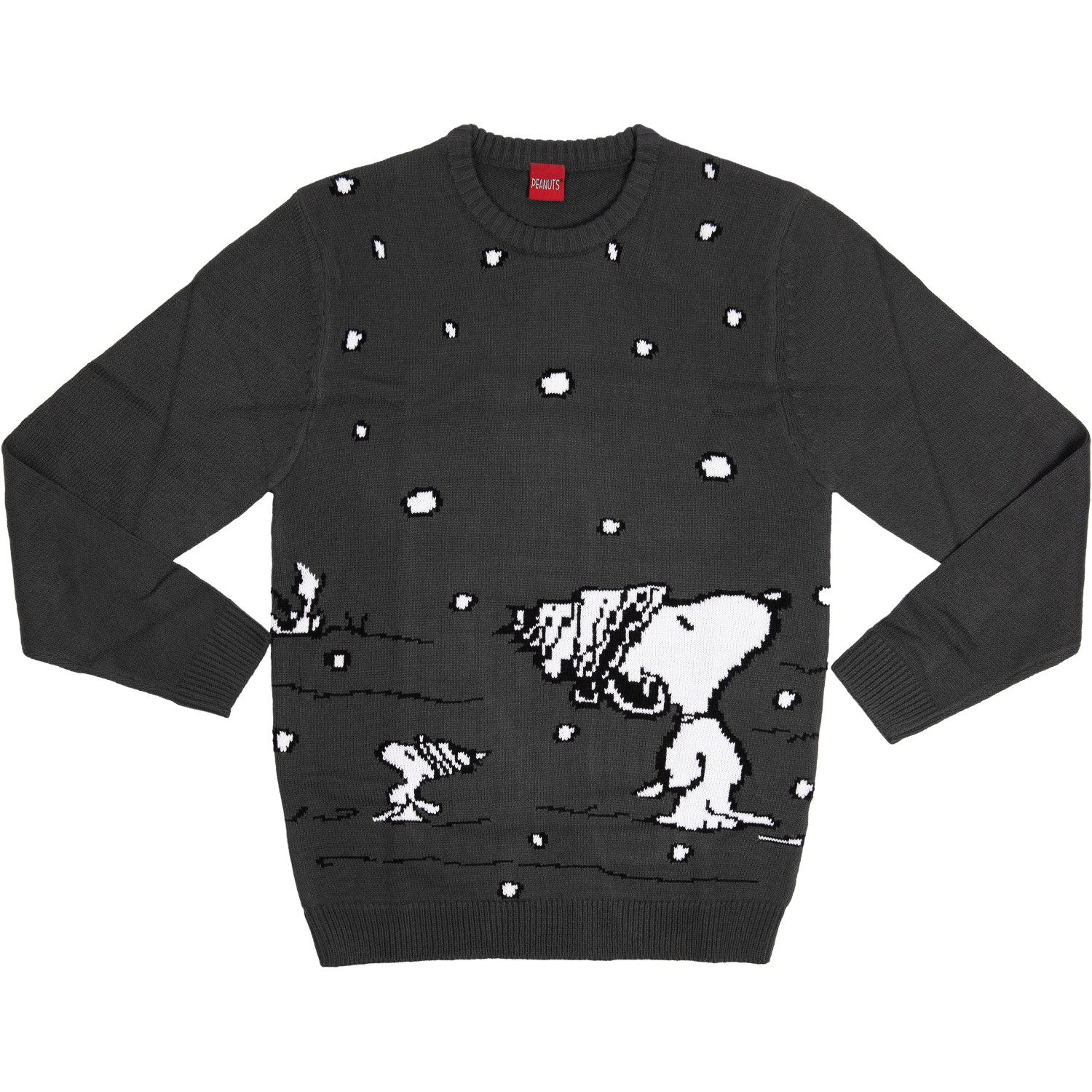 Weihnachtspullover The Peanuts Winterpullover- Ugly Sweater Unisex Grau