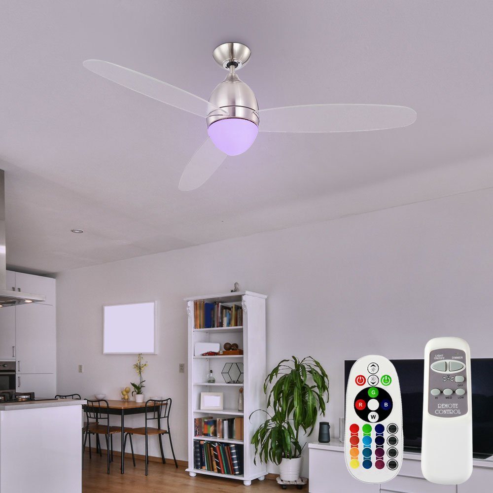 Decken Kühler Lampe etc-shop Leuchte Luft Deckenventilator, Ventilator FERNBEDIENUNG