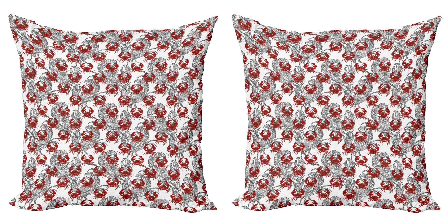 Kissenbezüge Modern Accent Doppelseitiger Digitaldruck, Abakuhaus (2 Stück), Meerestier Illustration von Crab