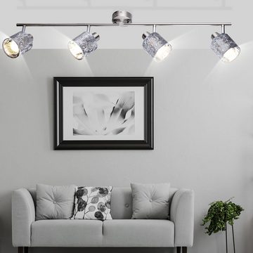 etc-shop LED Deckenspot, Leuchtmittel inklusive, Warmweiß, Decken Strahler Wohn Zimmer Lampe silber Spot Leuchte verstellbar im