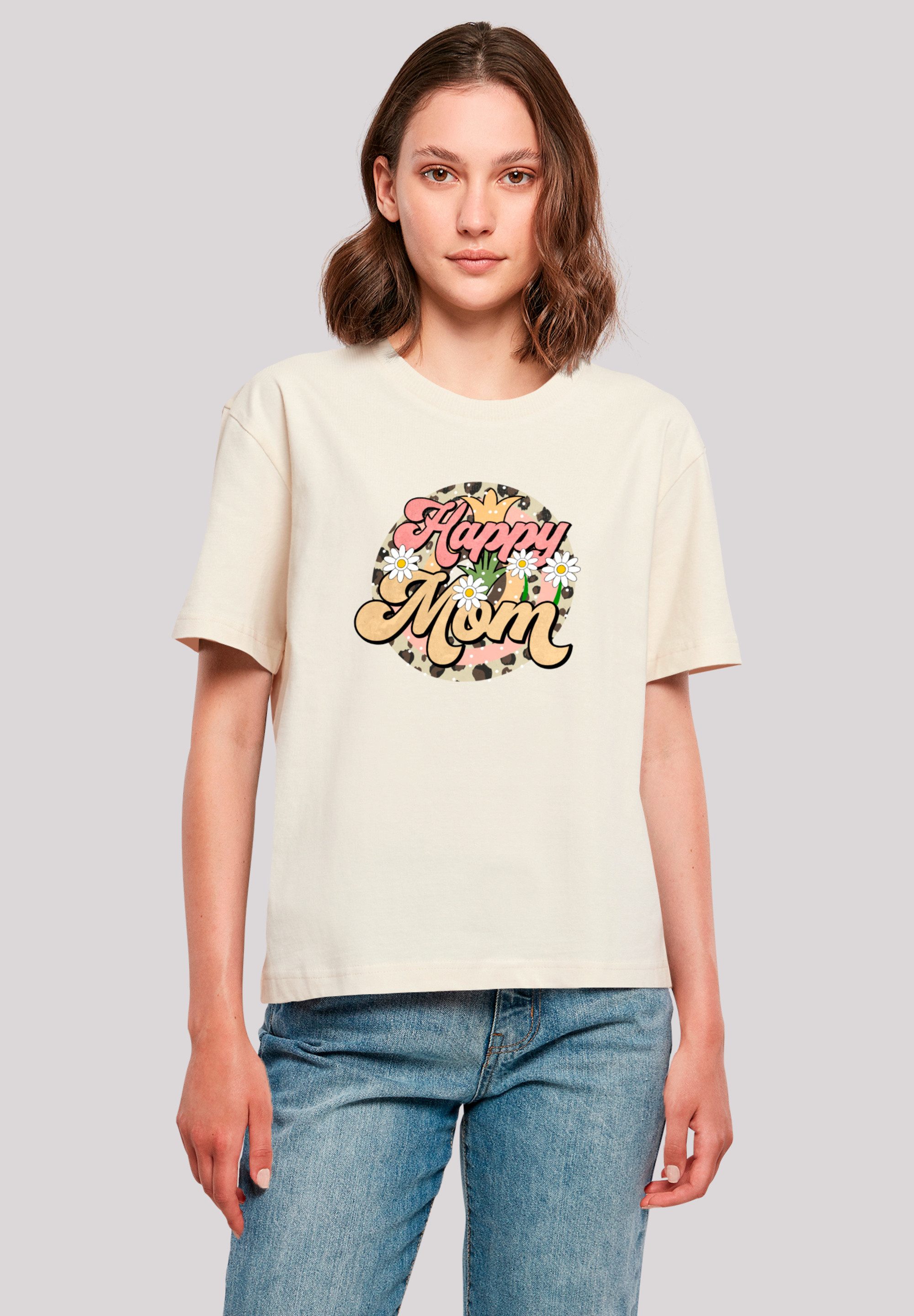F4NT4STIC T-Shirt Mothers Day Floral Design Happy Mom Premium Qualität