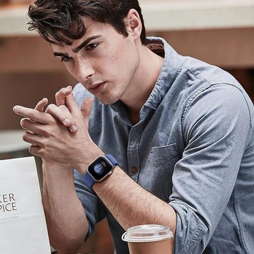 Alster Herz Smartwatch-Armband Apple Watch Armband, geflochten, verstellbare Länge, unisex, A0579, passend für iWatch 1-9 und Ultra/SE