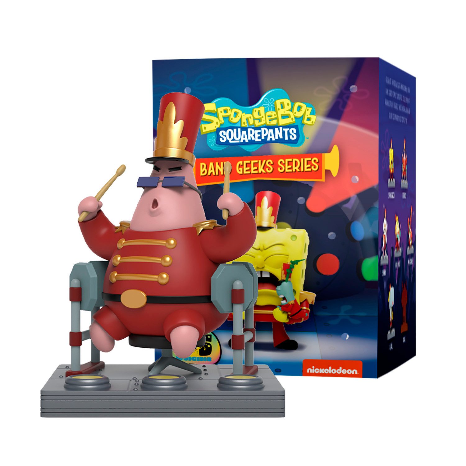 Sponge Bob Sammelfigur Mighty Jaxx - Spongebob Squarepants Band Geeks, Eine Packung – enthält eine zufällige Figur