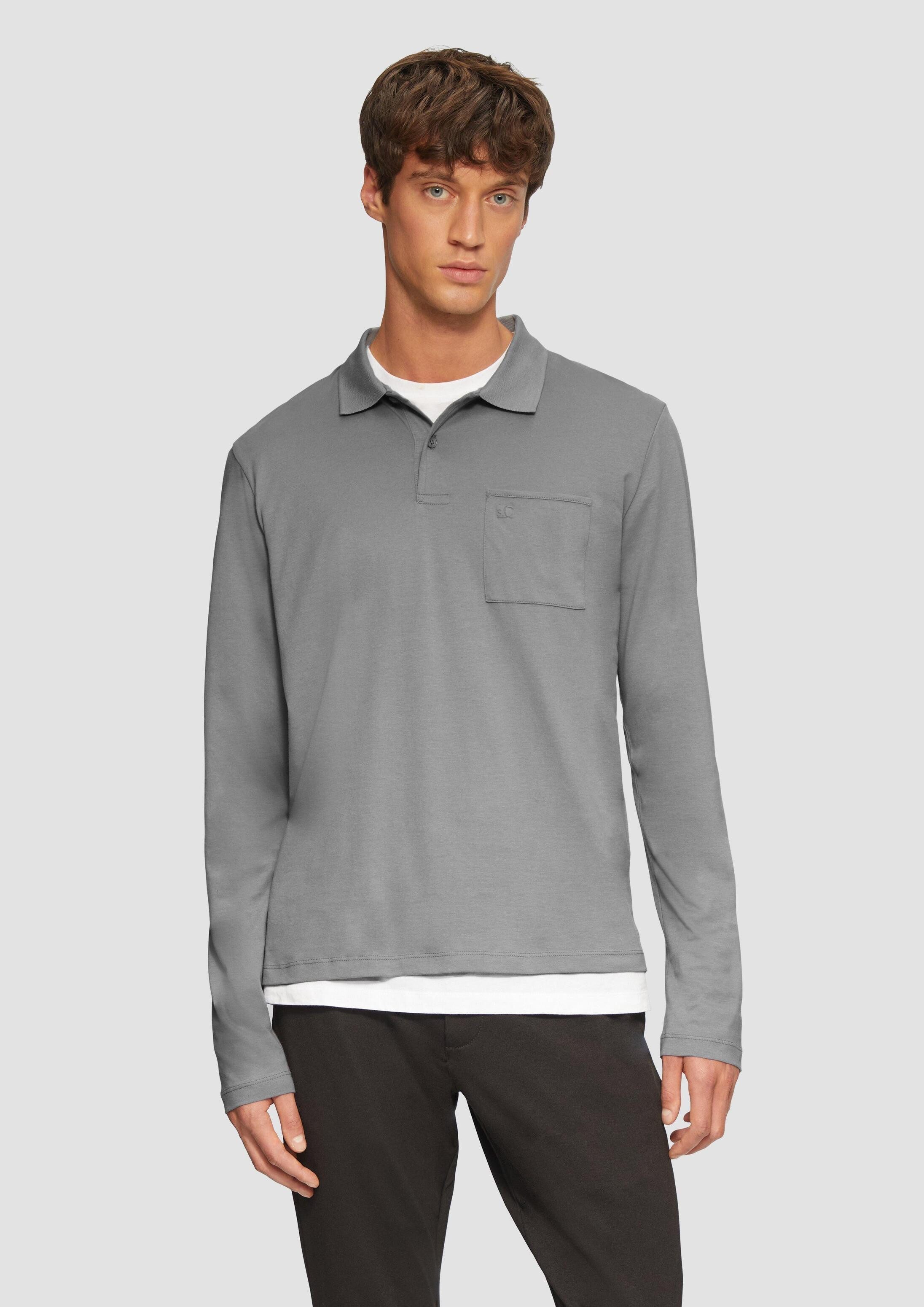 Langarmshirt Polo-Shirt