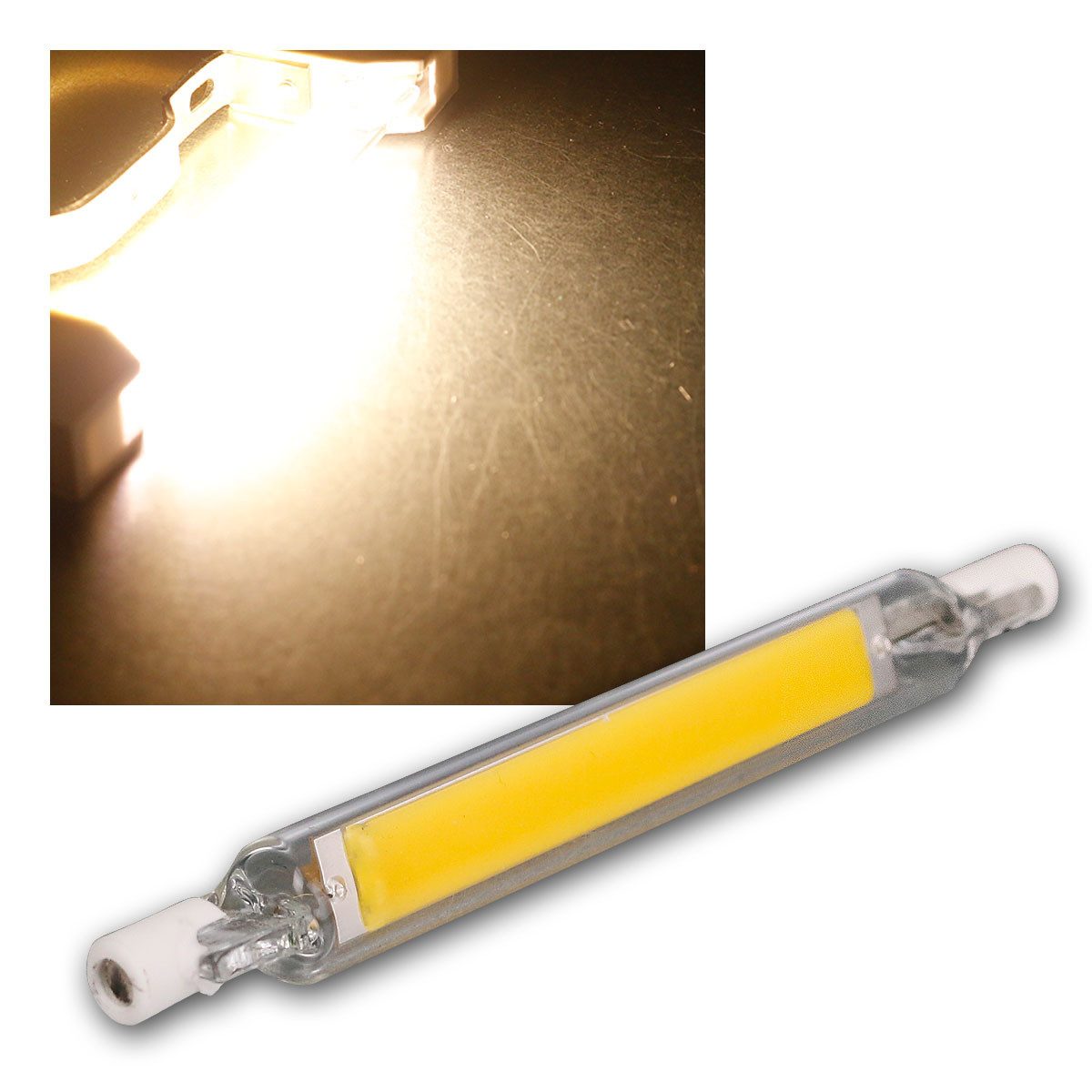 McShine LED-Leuchtmittel R7s LED-Leuchtmittel 118mm warmweiß 700lm 7W/230V, warmweiß