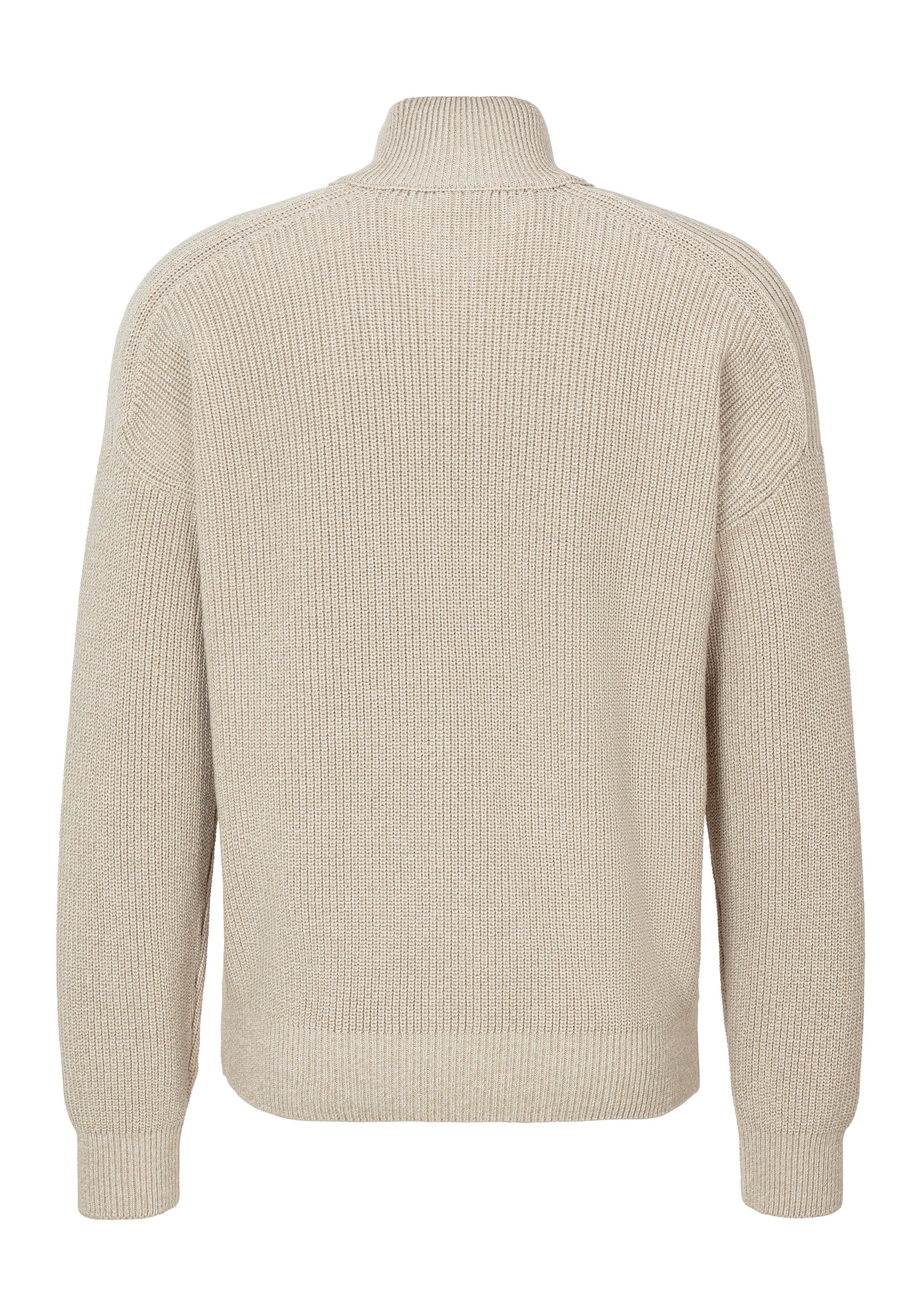 BOSS ORANGE Strickjacke Kalandrio mit kontrastfarbigem Reißverschluss günstig online kaufen