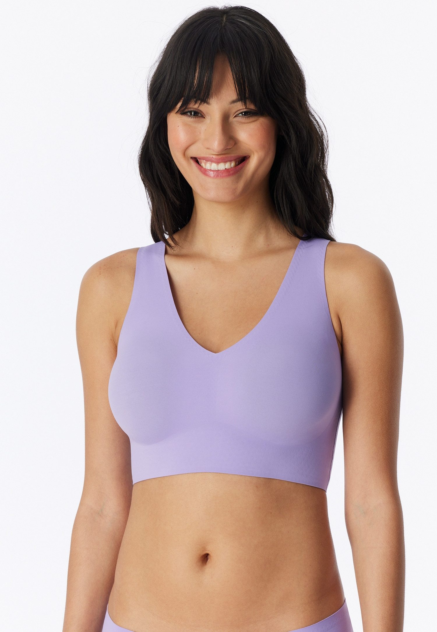 Schiesser Bustier Invisible Soft Microfaser, Lasercut-Abschlüsse, V-Ausschnitt