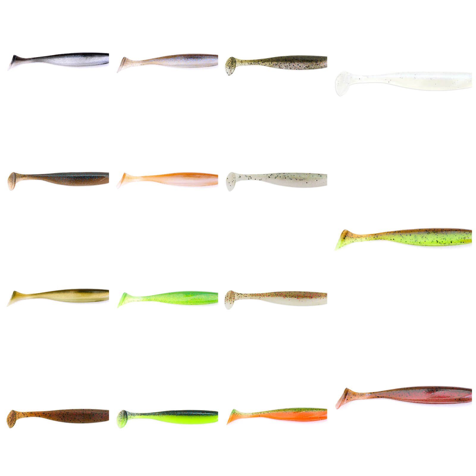 Keitech Kunstköder, Keitech Easy Shiner 10,2cm Green Pumpkin Chartreuse Gummifisch