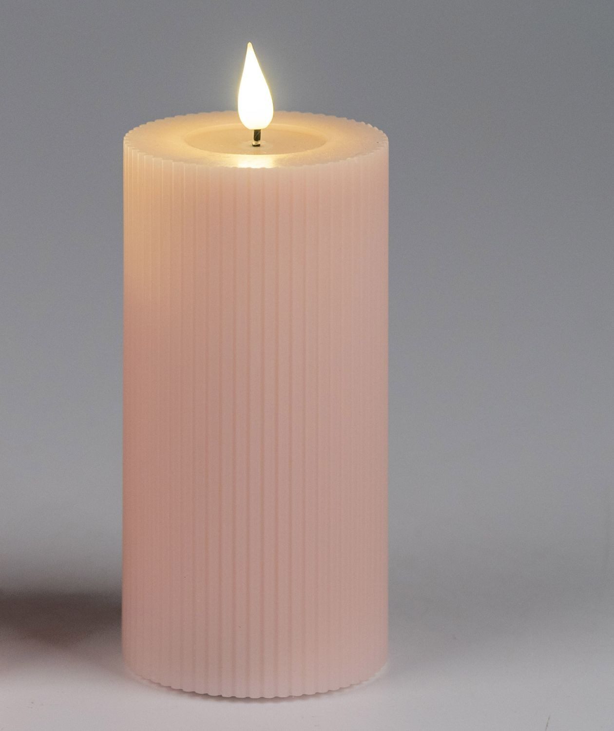 formano LED-Kerze Streifen, LED, Mit Timerfunktion, Rosa, Streifen, H: 15cm