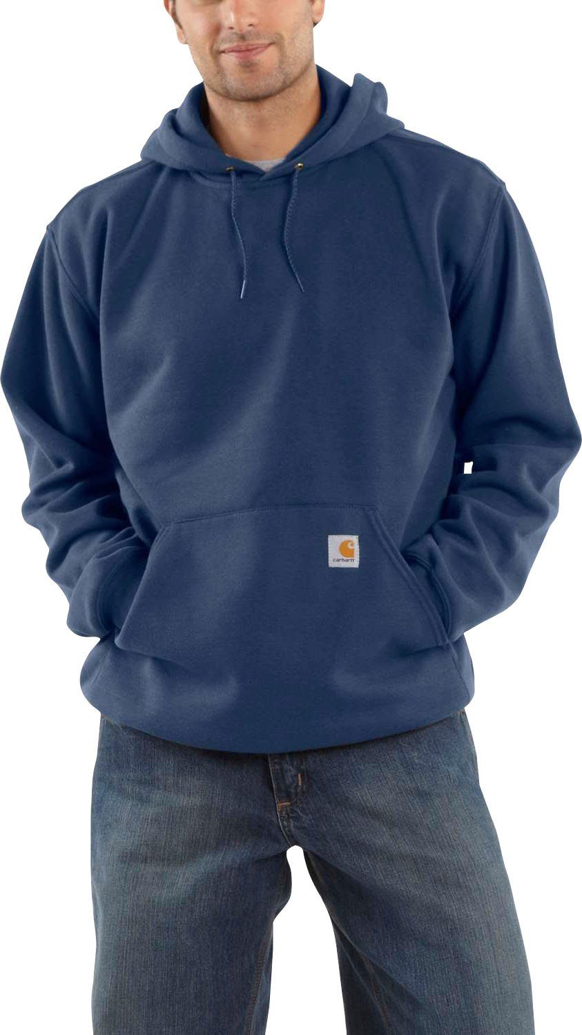 Fleece, K121 Kapuzensweatshirt mittelschwerem Bewegungsfreiheit aus viel Carhartt navy