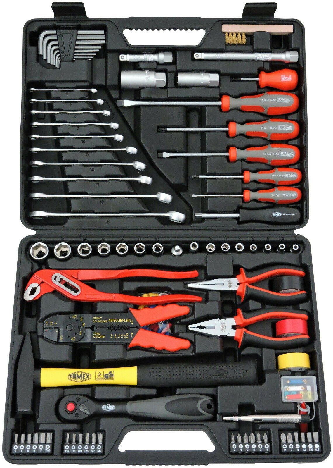 FAMEX Werkzeugset (Werkzeugkasten) Werkzeugkoffer, 144-FX-48