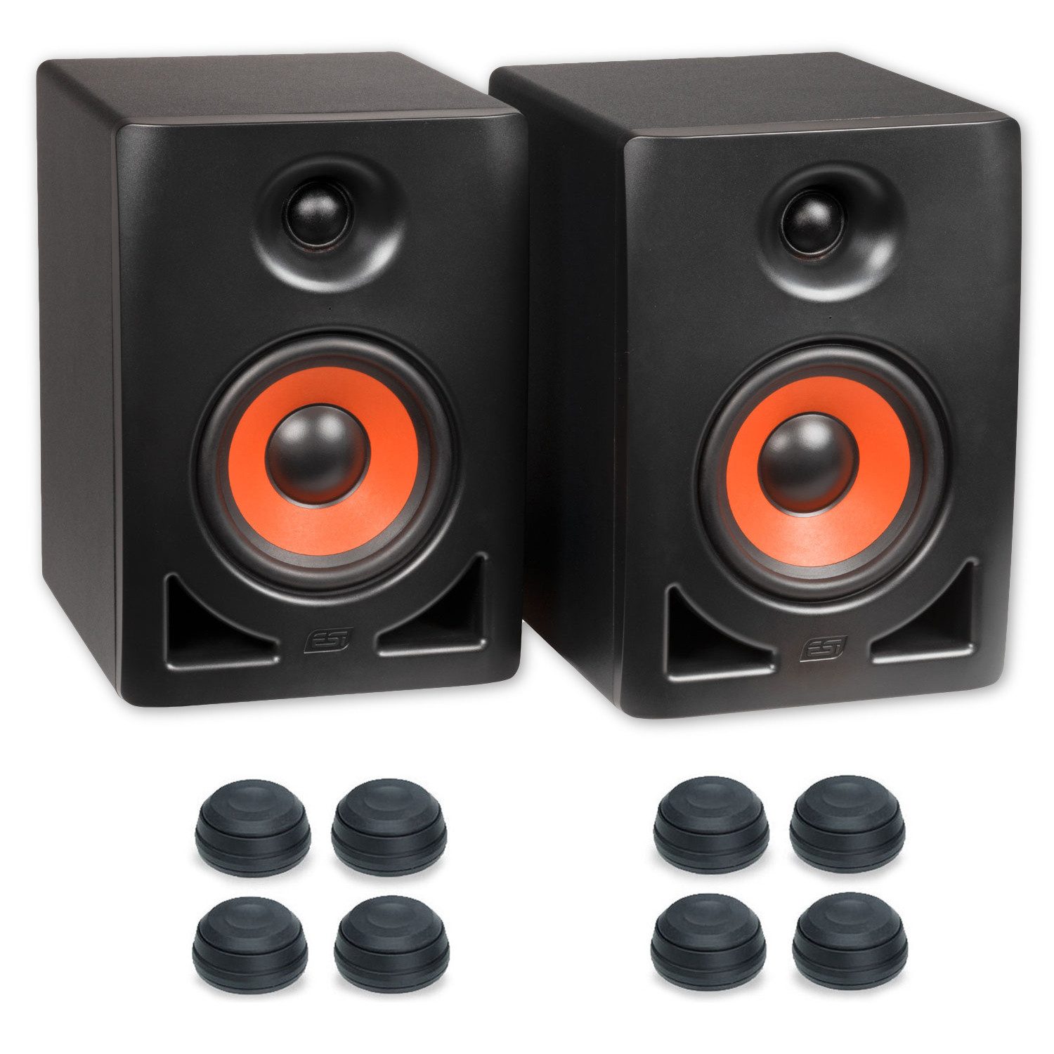 ESI Studio Monitor-Boxen nEAR i5 1 Paar mit Boxenfüße Schwarz Lautsprecher