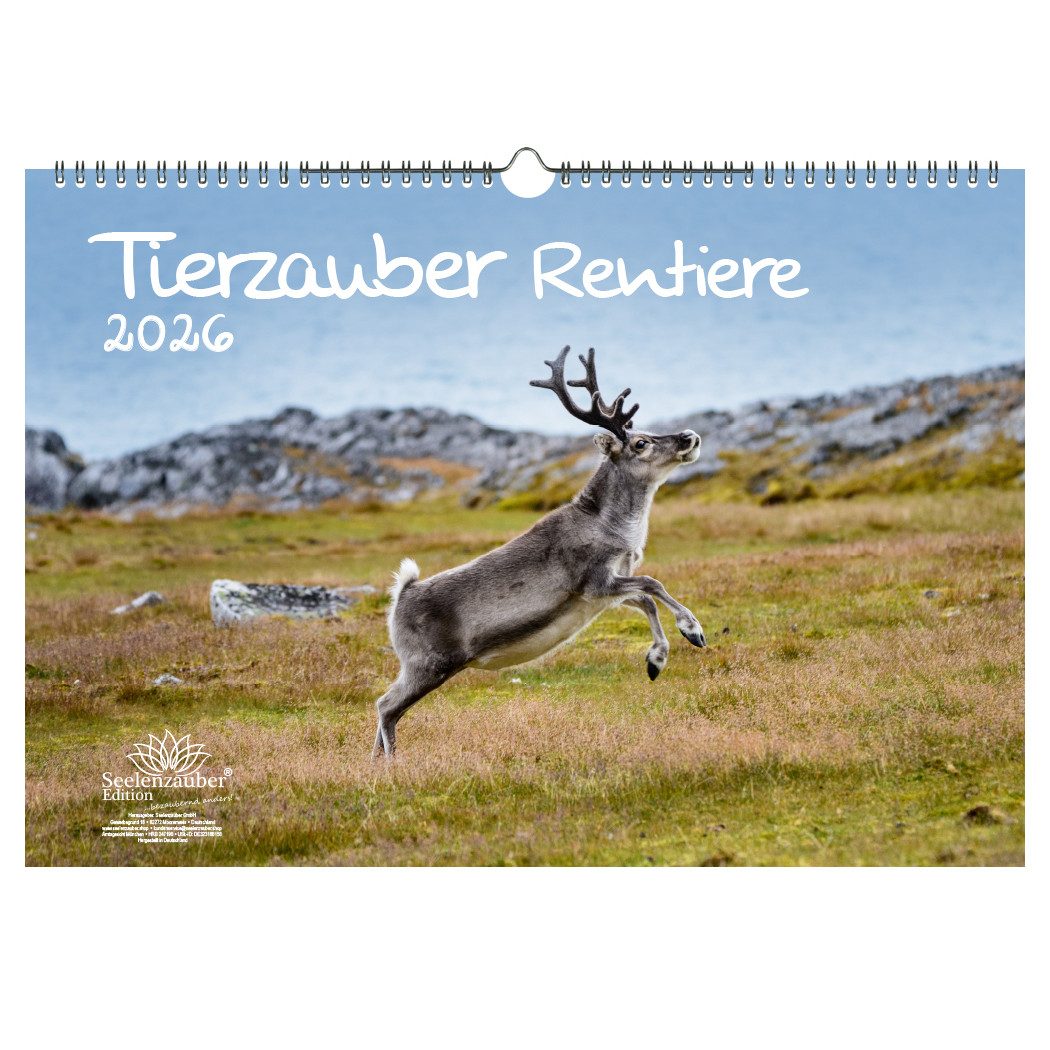 Seelenzauber Настенный календарь Tierzauber Rentiere DIN A3 Календари für 2026 - Seelenzauber