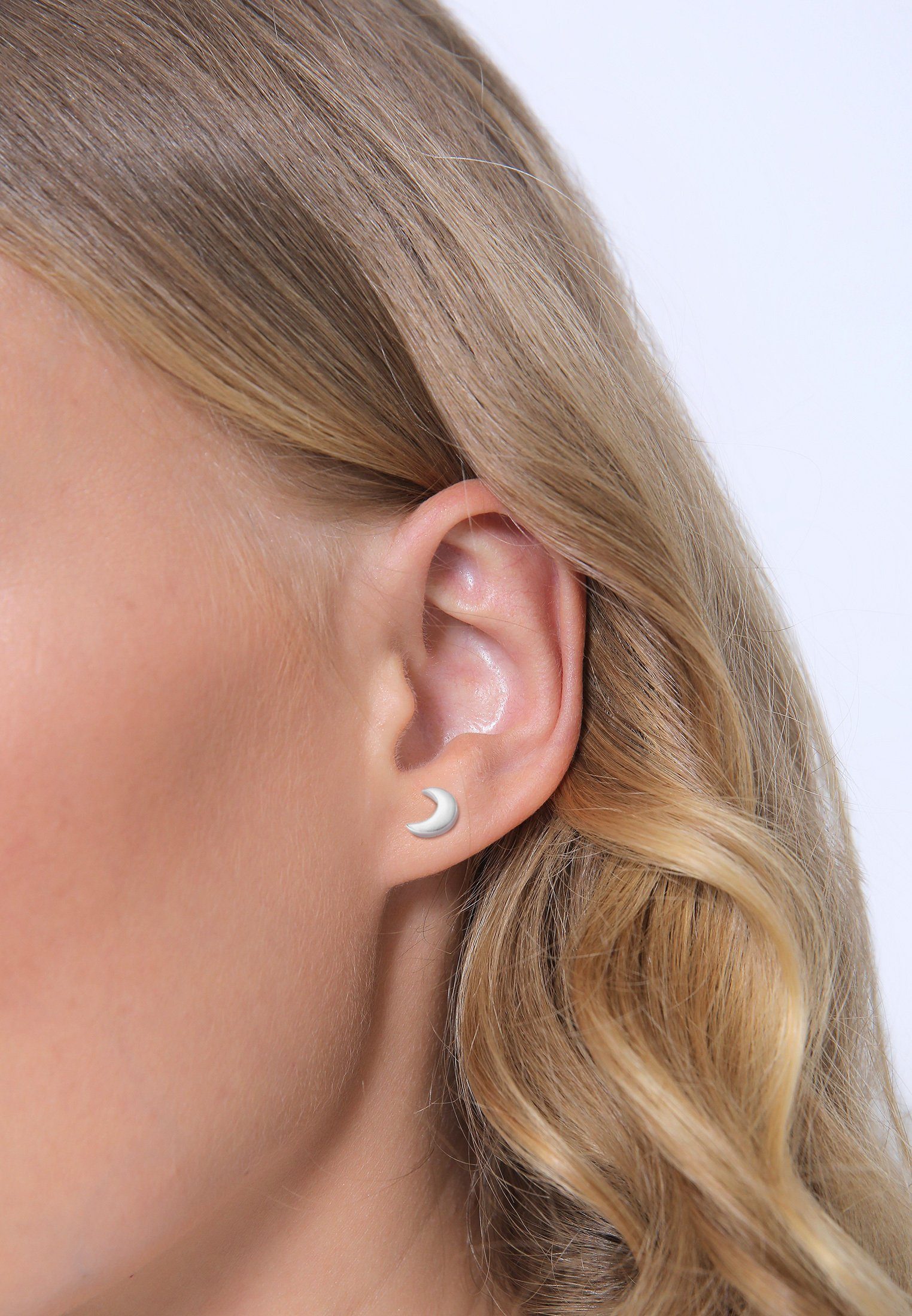 Nenalina Paar Ohrstecker Stecker Halbmond Astro Look 925 Silber, Halbmond günstig online kaufen